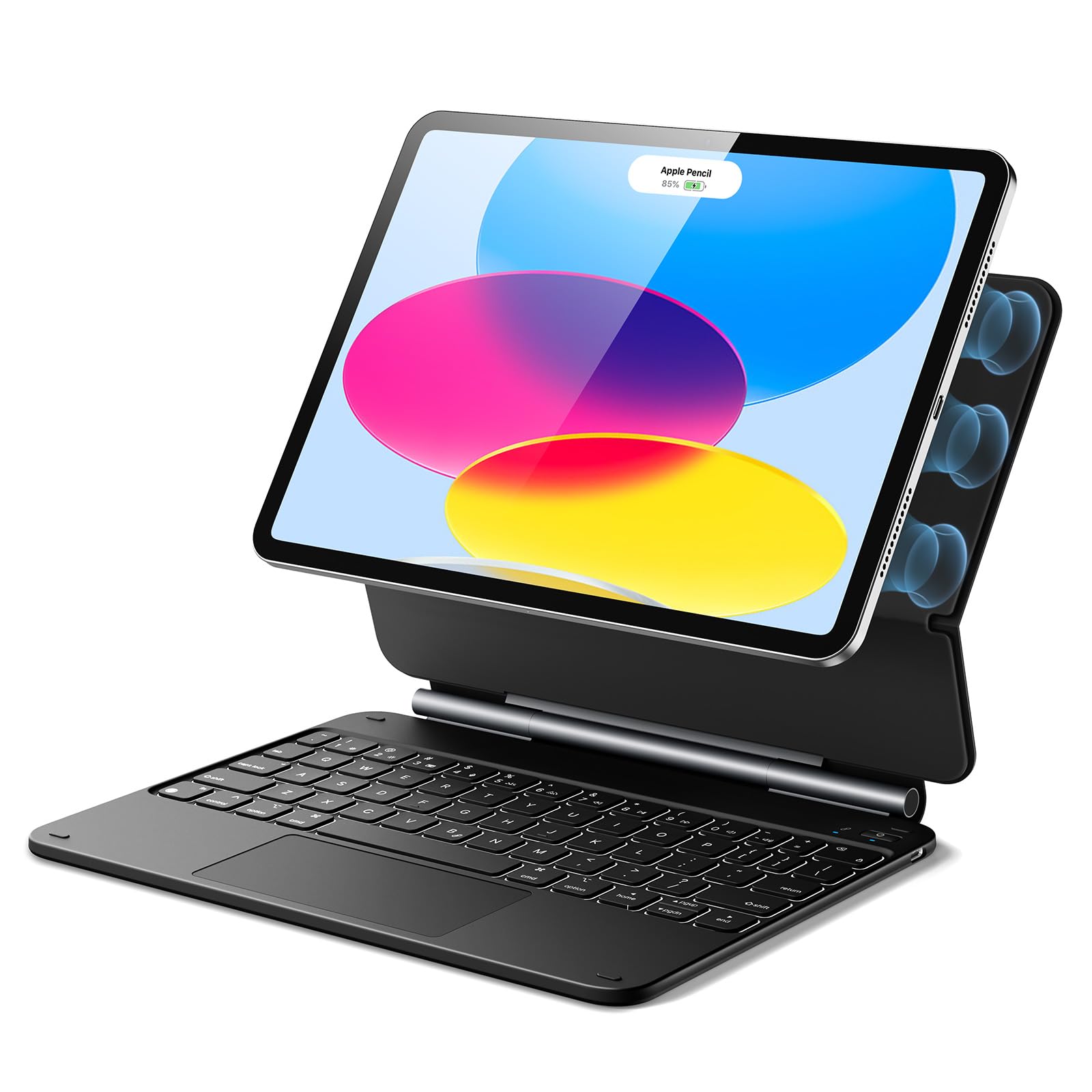 ESR Rebound Series Keyboard Case for iPad 11th Gen (A16, 2025) & 10th Gen - Slim Protective Cover with Backlit Keys, Multi-Touch Trackpad & Floating Stand | Perfect for Work, Study & Travel (Black)