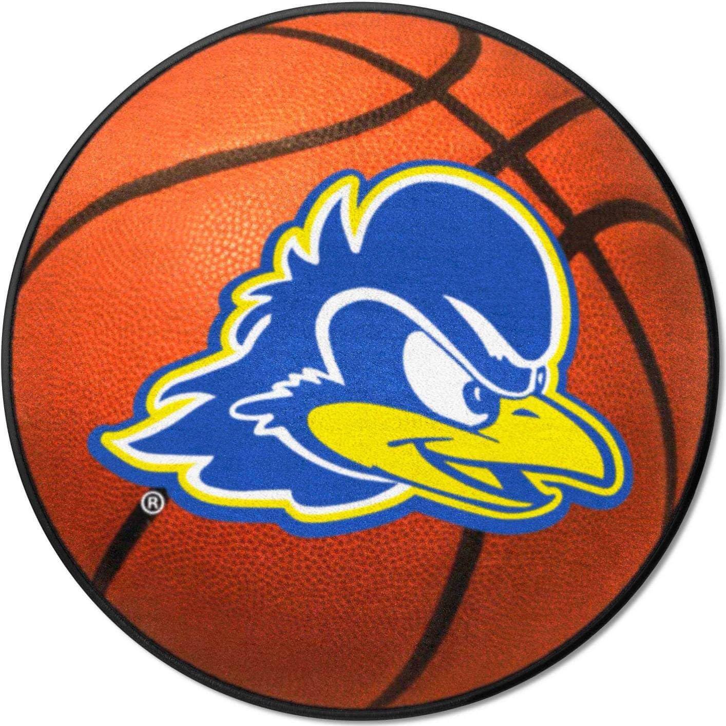 Delaware Blue Hens Basketball Rug - Officially Licensed University of Delaware Team Logo Floor Mat - Perfect for Dorm Room, Game Day Decor & Fan Cave Accessories