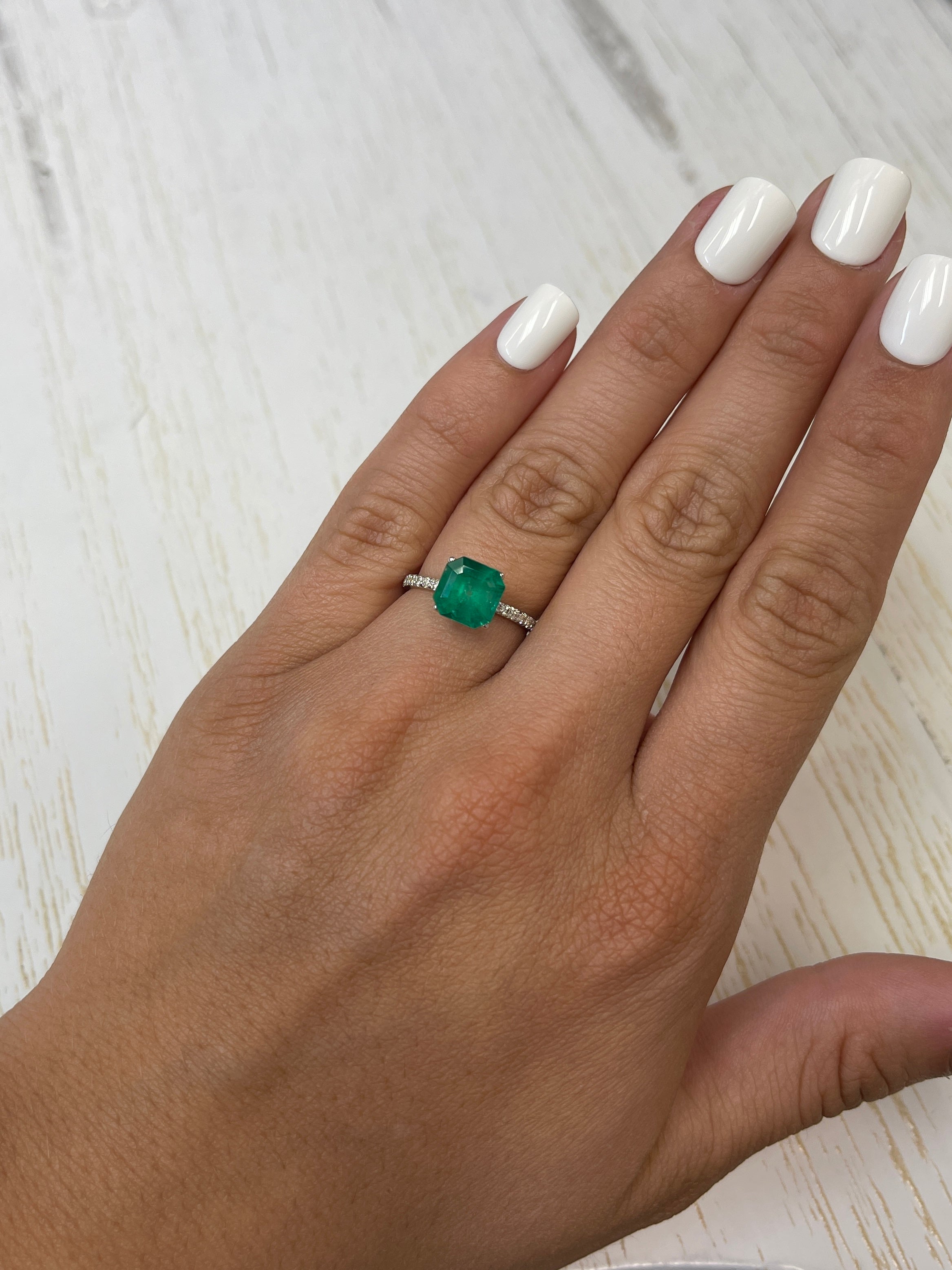 2.55 Carat Natural Muzo Green Colombian Loose Emerald - Asscher Cut for Jewelry Making & Engagement Rings