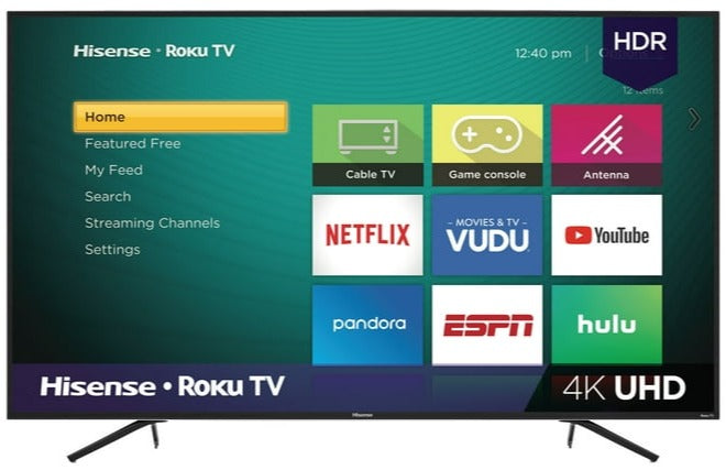 Hisense 65U6KR 65-Inch 4K UHD QLED Roku Smart TV with Dolby Vision HDR - Streaming, Gaming & Home Theater Entertainment