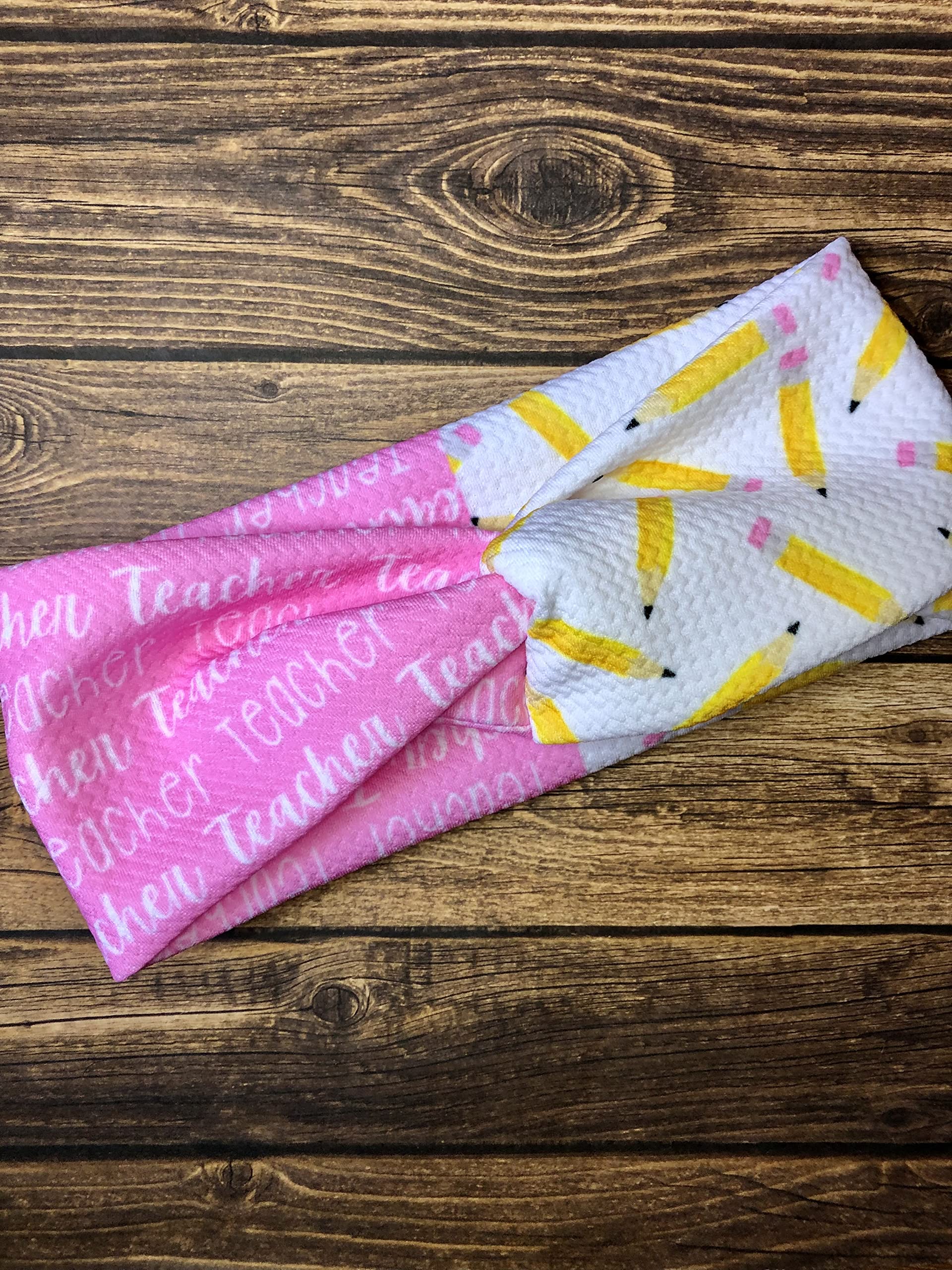 Bulk Teacher Appreciation Gifts - Women's Teacher Headbands & Twist Headbands - Pencil Hair Accessories for Educators - Perfect for Classroom, School Events & Teacher Appreciation Week