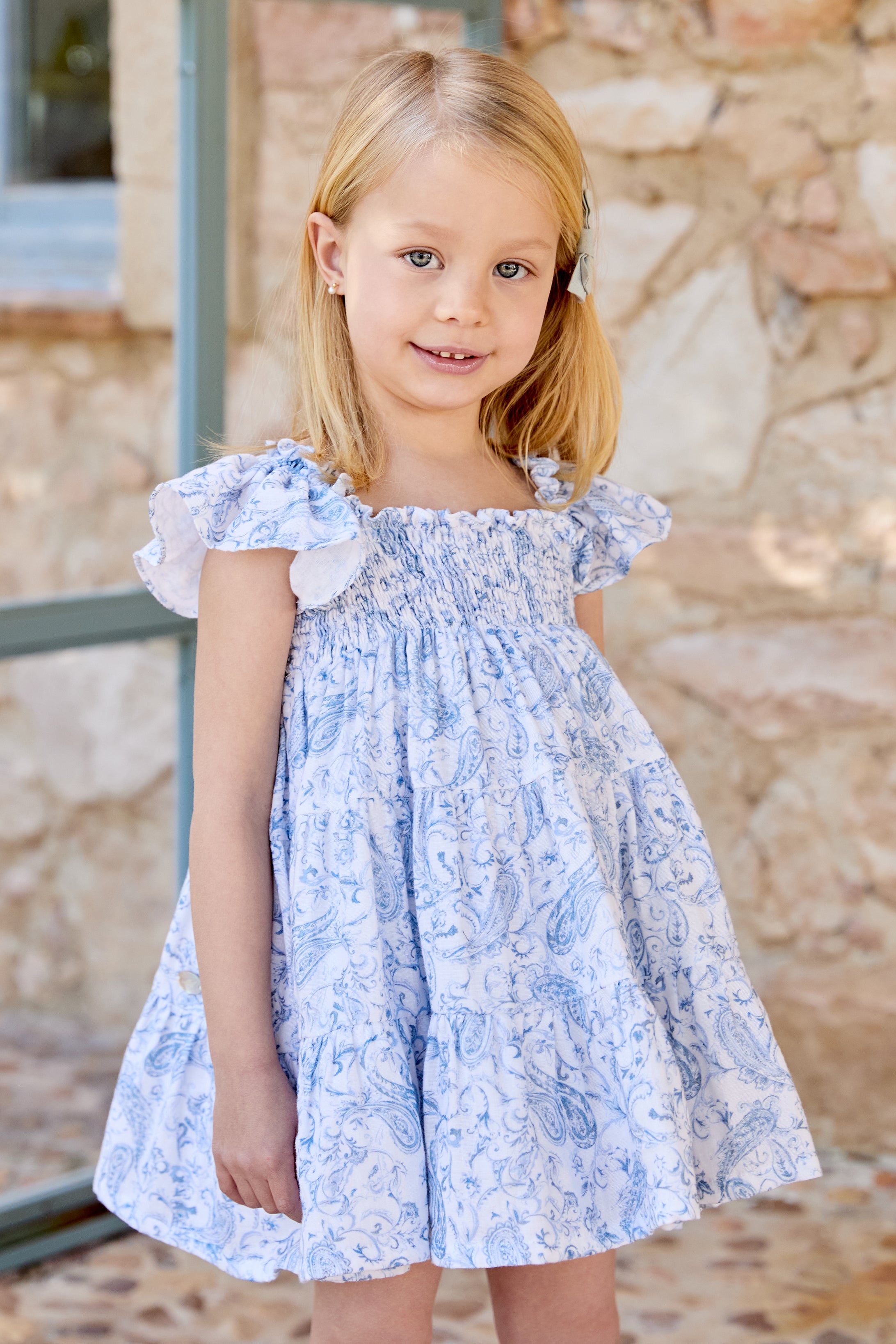 Winifred Blue Paisley Dress for Women | Floral Print Summer Maxi Dress | Perfect for Beach Vacations, Weddings & Date Nights