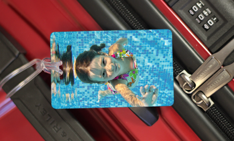 Personalized Luggage Tags - Custom Name & Contact Info - Durable Horizontal Design for Travel Bags & Suitcases - Perfect for Airports, Cruises & Business Trips