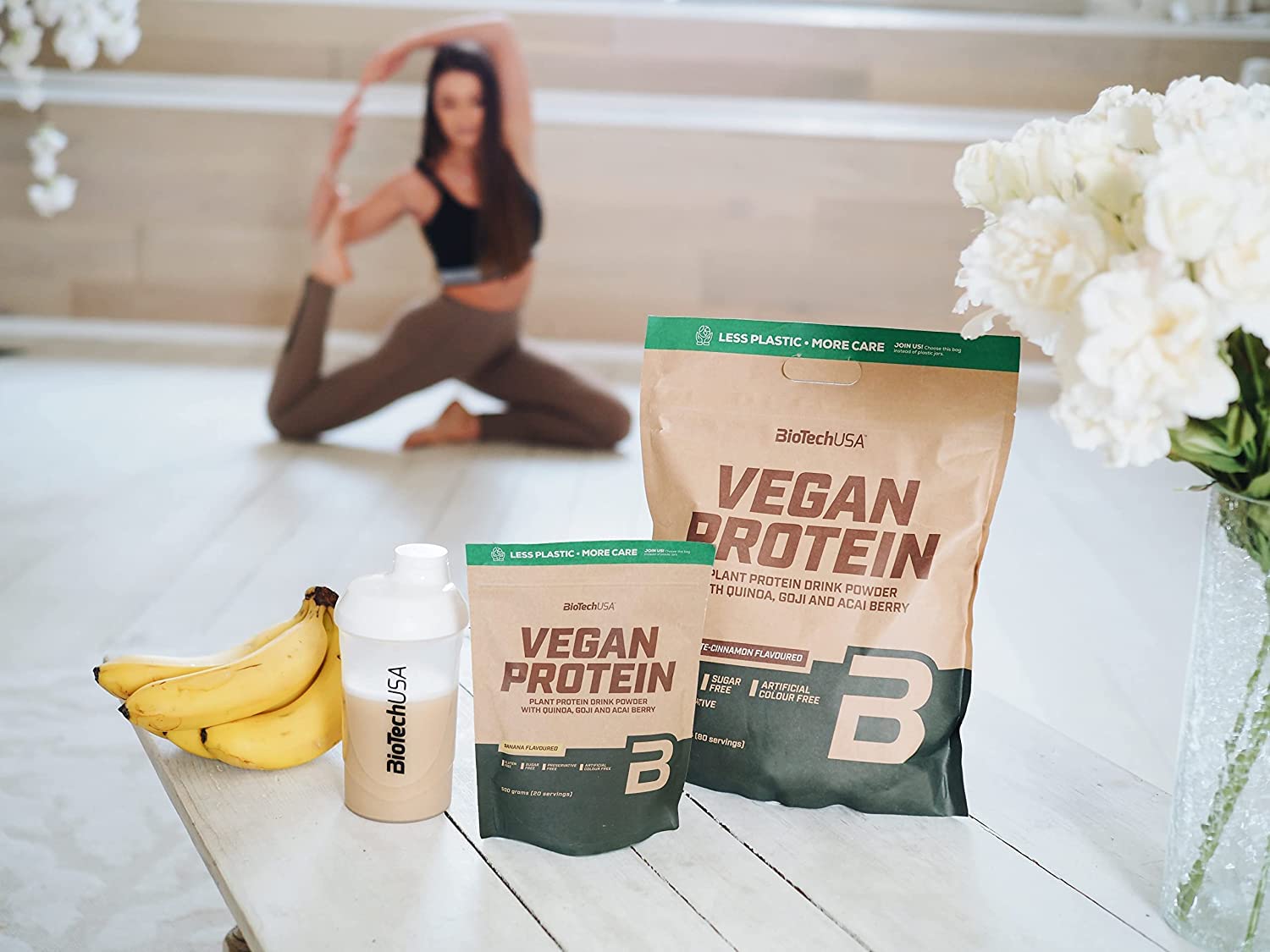 BioTechUSA Vegan Protein Powder - Hazelnut Flavor, 2000g | Plant-Based Protein Supplement for Muscle Recovery & Weight Management | Perfect for Smoothies, Baking & Post-Workout Shakes