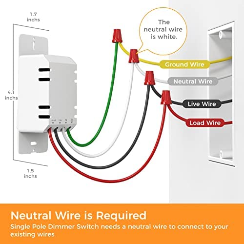 Refoss Smart Dimmer Switch 2 Pack - Single Pole WiFi Light Switch with Neutral Wire Required, Works with Apple HomeKit, Alexa & Google Assistant, FCC/ETL Certified for Home Automation - Perfect for Living Room, Bedroom & Smart Home Lighting Control