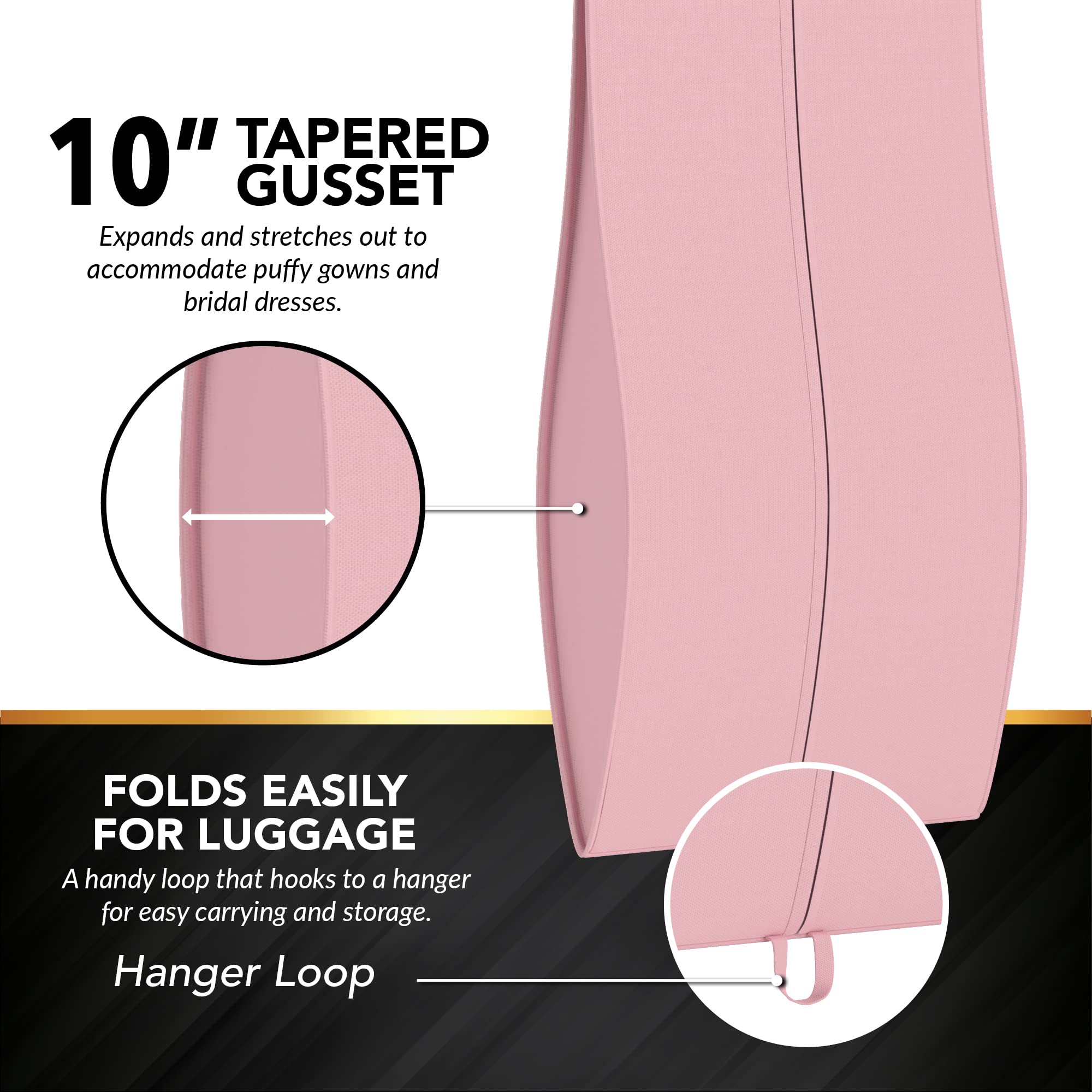 Your Bags Women's Dress Garment Bag 72x24 Inches with 10