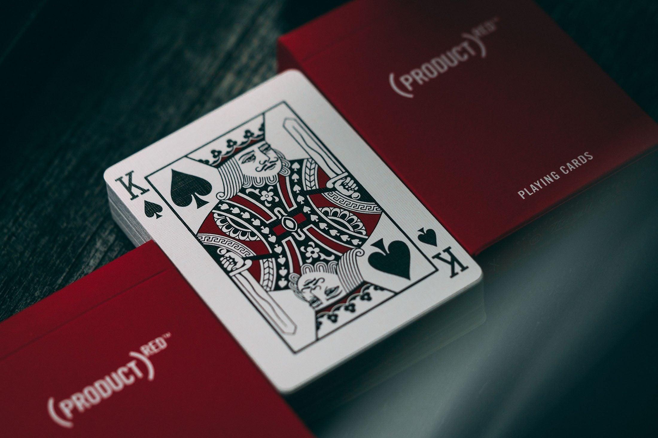 Premium Red Playing Cards - Classic Poker Size Deck for Card Games, Magic Tricks & Casino Nights - 100% Plastic-Coated for Durability & Smooth Shuffling