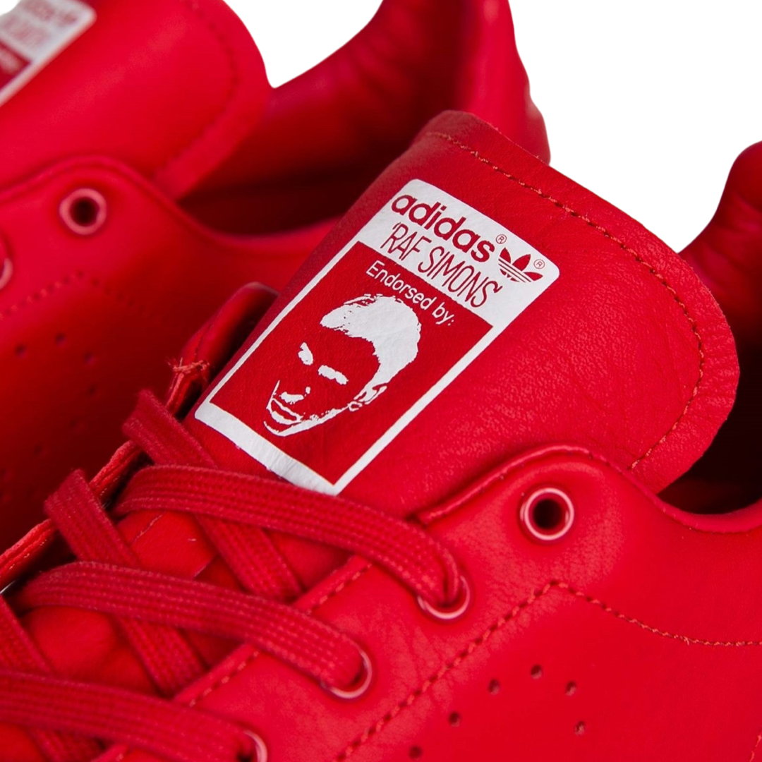 Raf Simons x Stan Smith Red Sneakers - Men's Fashion Shoes for Casual Wear & Street Style