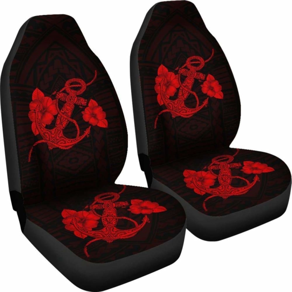 Premium Red Polyester Tribal Print Car Seat Covers - Universal Fit for Cars, Trucks & SUVs - Durable & Stylish Protection for Daily Commutes, Road Trips & Family Adventures