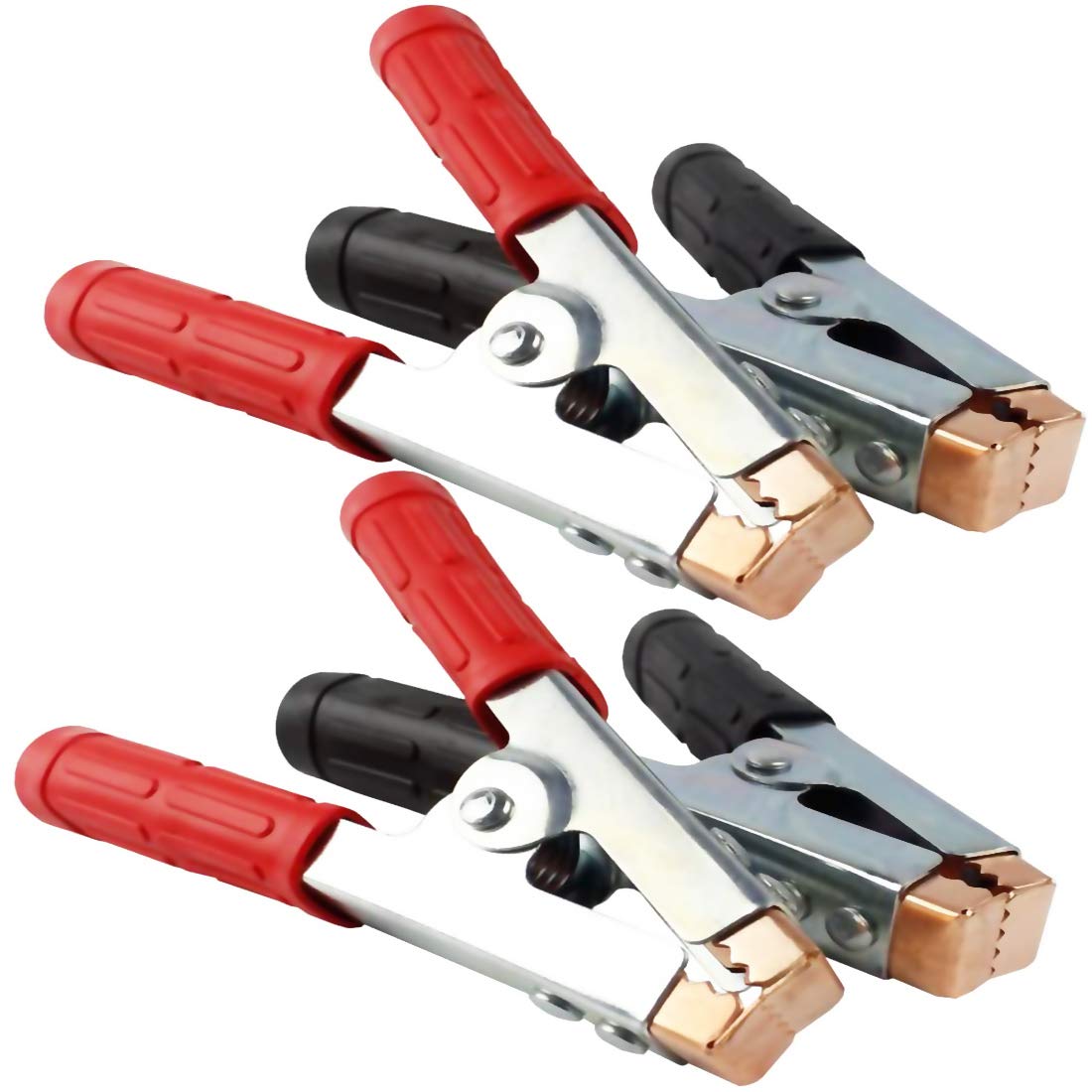 Heavy Duty 300A Alligator Clips Booster Jumper Cables for Car Battery Charging - 2 Pair High-Performance Battery Charger Clamps - Perfect for Emergency Jump Starts, Vehicle Maintenance & DIY Auto Repairs