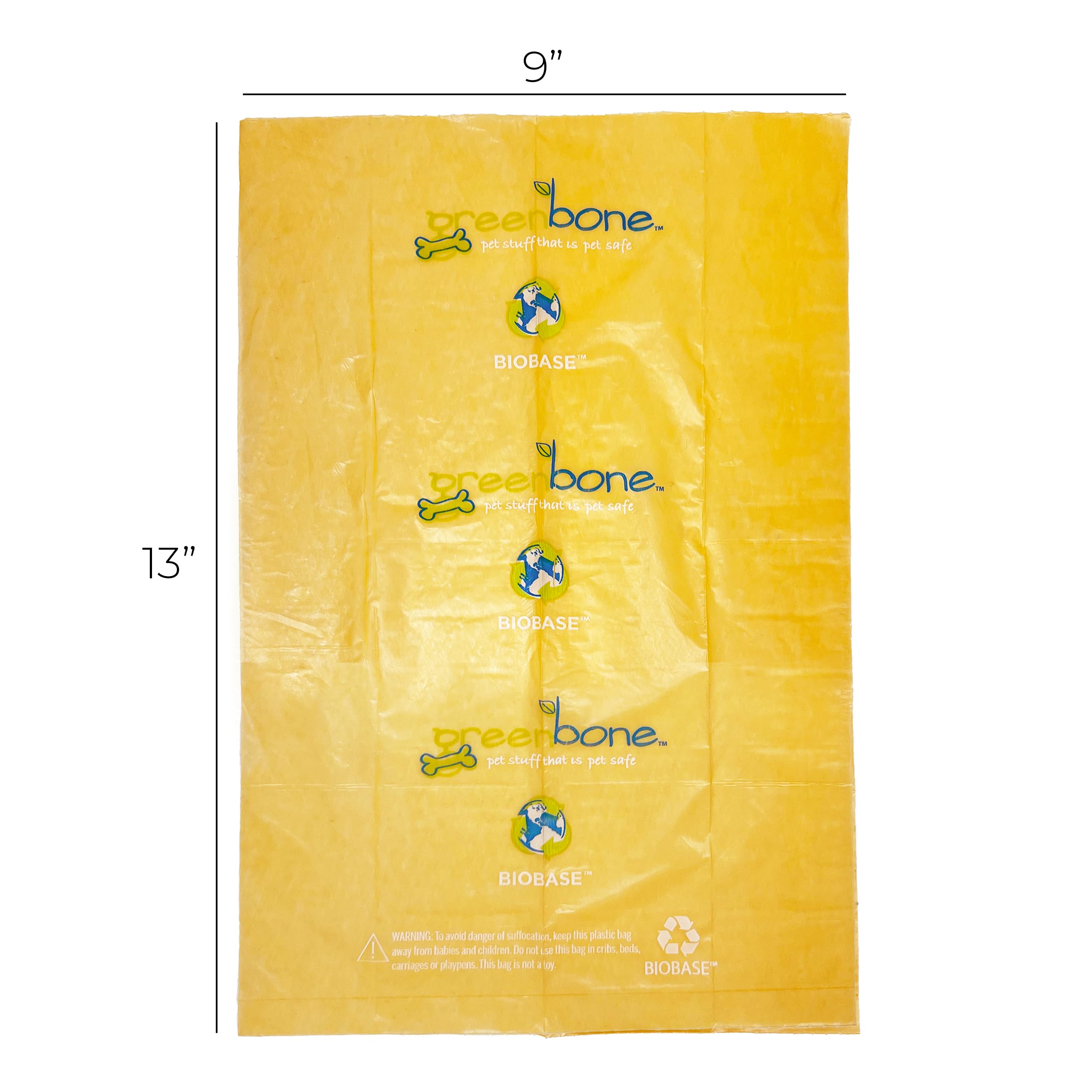 BioBase Pet Waste Bags - 4 Rolls, 48 Bags - 13x9 Inch Extra Thick Dog Poop Bags for Small & Large Dogs - Perfect for Walks, Parks & Backyard Cleanup