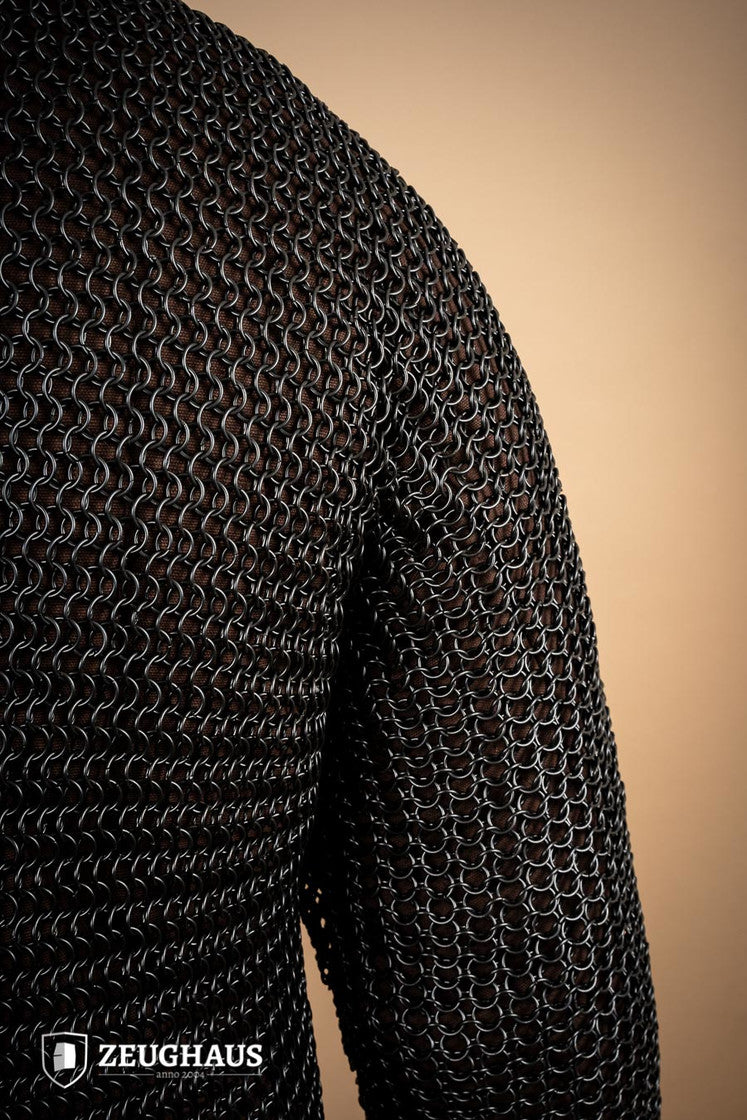 Chainmail Hauberk Armor - 10mm Round Ring Medieval Knight Costume | Perfect for LARP, Cosplay, Renaissance Fairs & Historical Reenactments