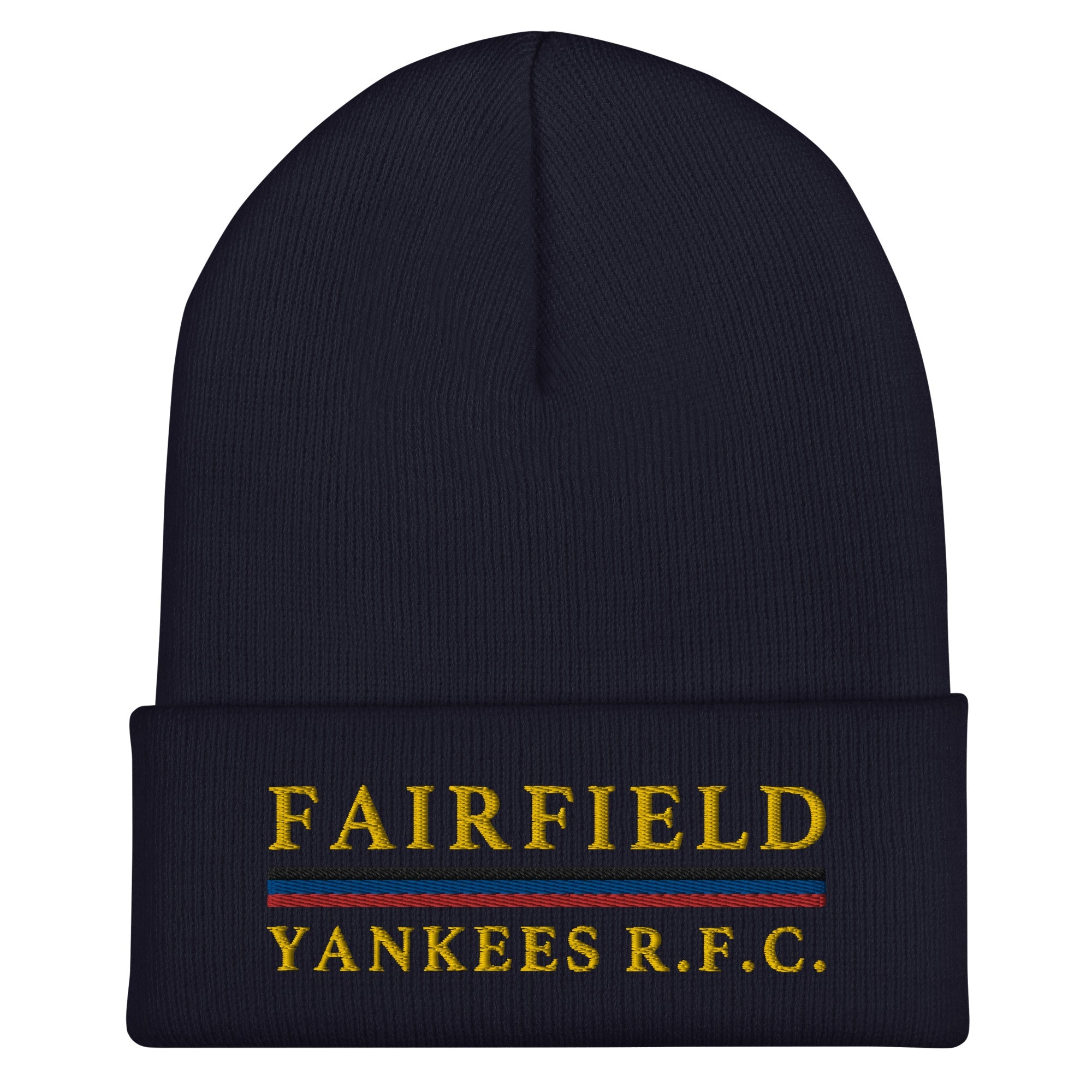Fairfield Yankees RFC Cuffed Beanie - Winter Knit Hat for Men & Women - Cozy & Warm Skull Cap for Cold Weather - Perfect for Football Games, Outdoor Sports & Casual Wear