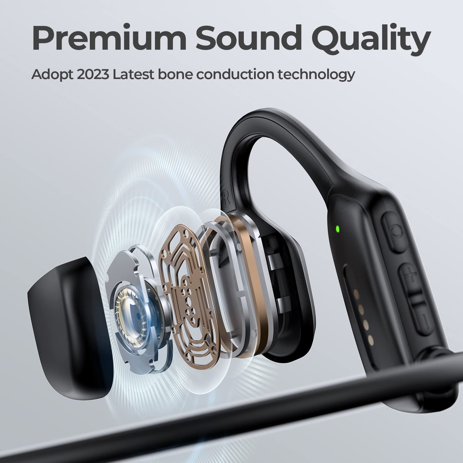 NAGFAK Bone Conduction Headphones Bluetooth 5.3 - Wireless IP68 Waterproof Headphones with 16GB MP3 Player for Swimming, Running, Cycling & Sports | Perfect for Underwater Workouts, Pool Training & Outdoor Activities