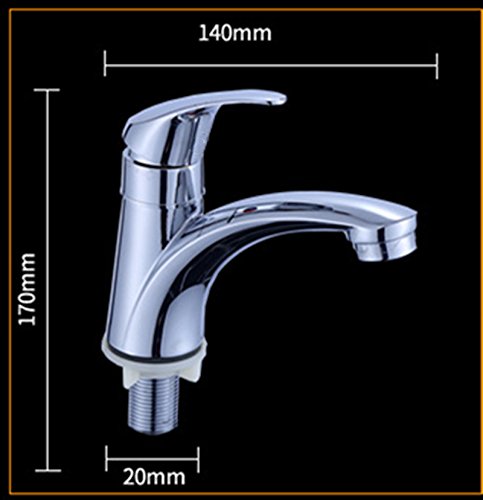 Single Handle Bathroom Sink Faucet with Chrome Spray Head - Cold Water Tap for Bathroom & Kitchen Sink - Perfect for Modern Home, RV, and Office Use