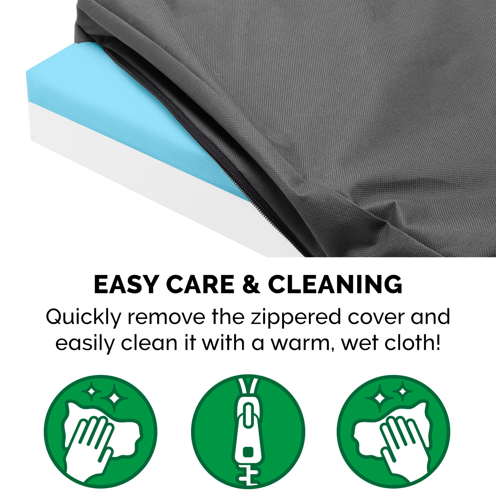 Furhaven Cooling Gel Dog Bed for Large Dogs - Water-Resistant, Washable Cover - Indoor/Outdoor Use