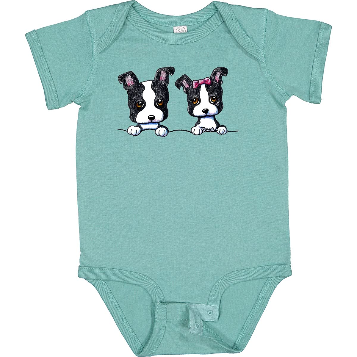Inktastic Boston Terriers Dark Apparel Baby Bodysuit - Cute Dog Lover Outfit for Infants & Toddlers - Perfect for Family Photos, Pet Lover Gifts & Casual Wear