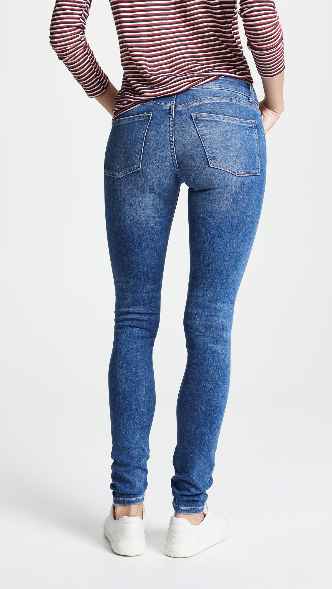 DL1961 Women's Danny Mid Rise Full Length Skinny Jeans - Stretch Denim Pants for Everyday Comfort | Perfect for Work, Casual Outfits & Weekend Wear