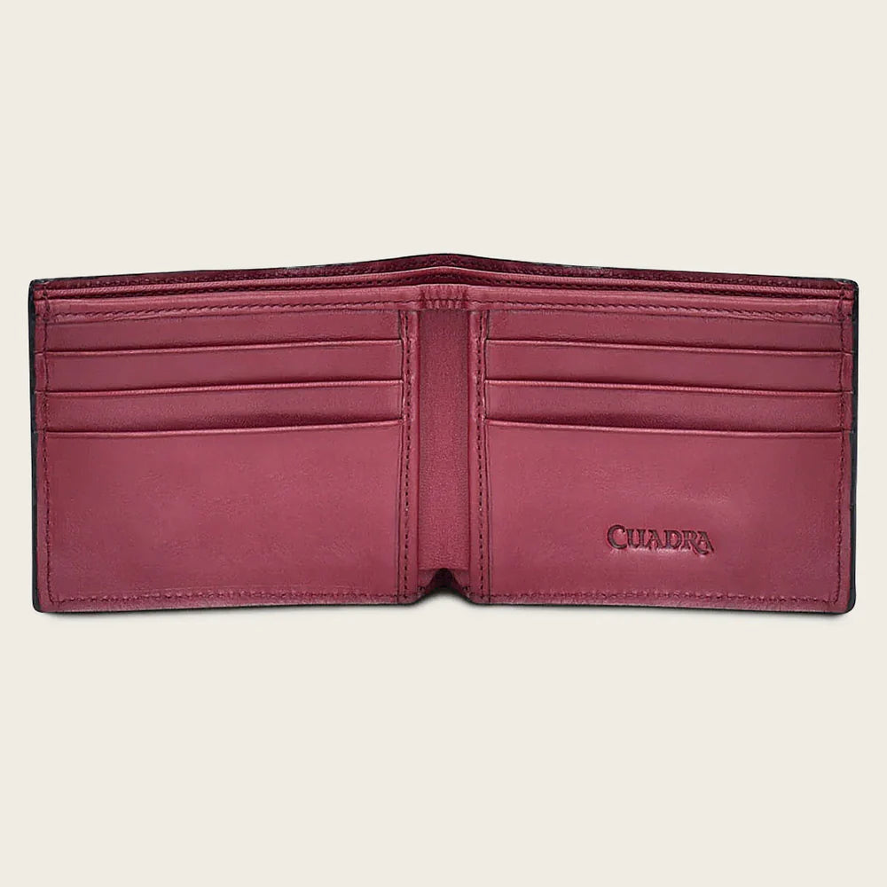 B2910AL Cuadra Black Classic Full Alligator Leather Bifold Wallet for Men - Premium Luxury Men's Wallet for Business, Travel & Everyday Use