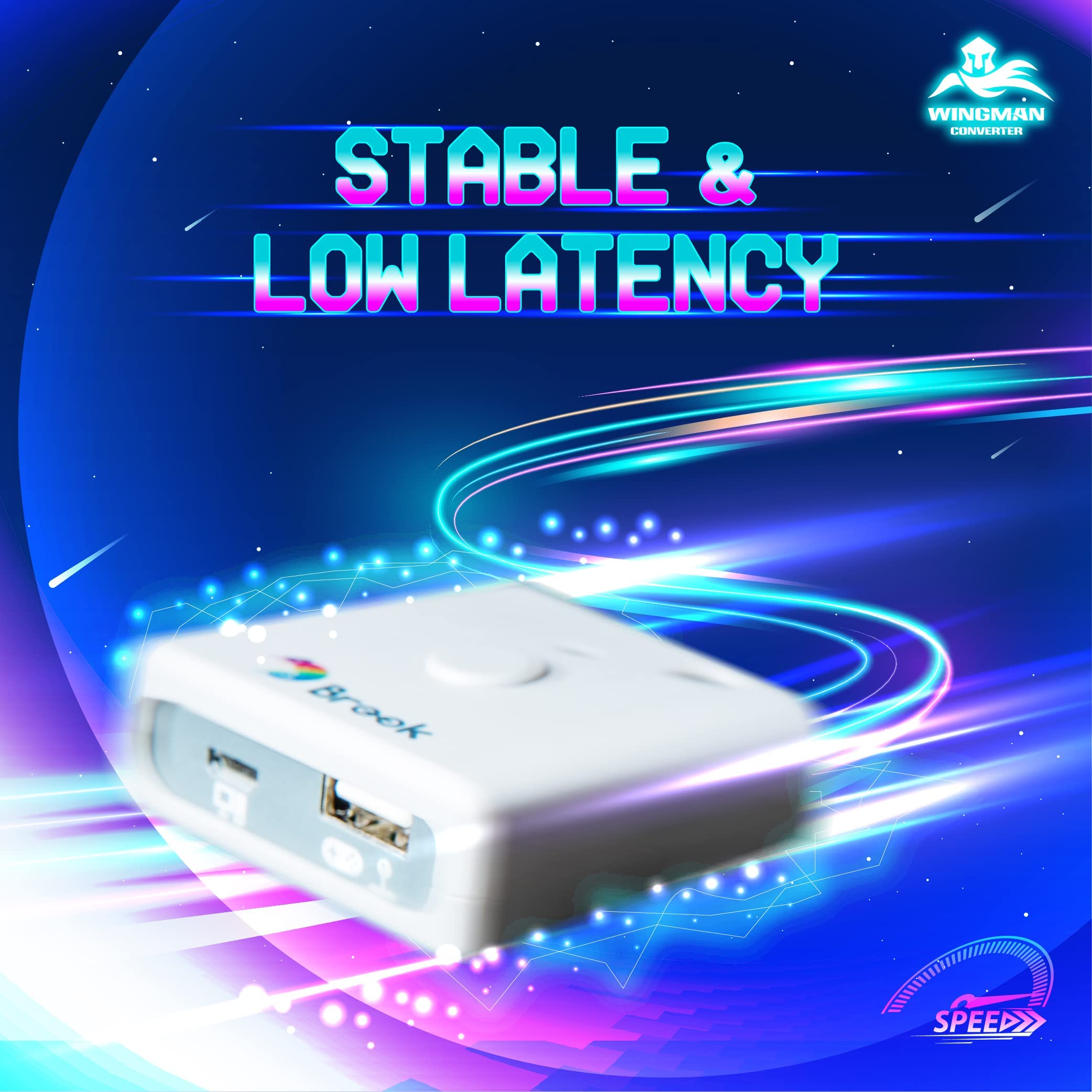 Brook Wingman SNES Controller Adapter - Compatible with PS5/PS4/PS3, Xbox Series X/S, Xbox Elite 1/2, Xbox 360/Xbox One for NES/SNES/FC/SFC Retro Gaming - Turbo & Button Remapping - Perfect for Classic Game Enthusiasts & Retro Console Collectors