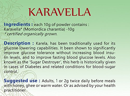 **100% USDA Certified Organic Karela Powder (250g) - Bitter Melon Supplement for Blood Sugar Support & Detox - Perfect for Smoothies, Teas & Ayurvedic Recipes**
