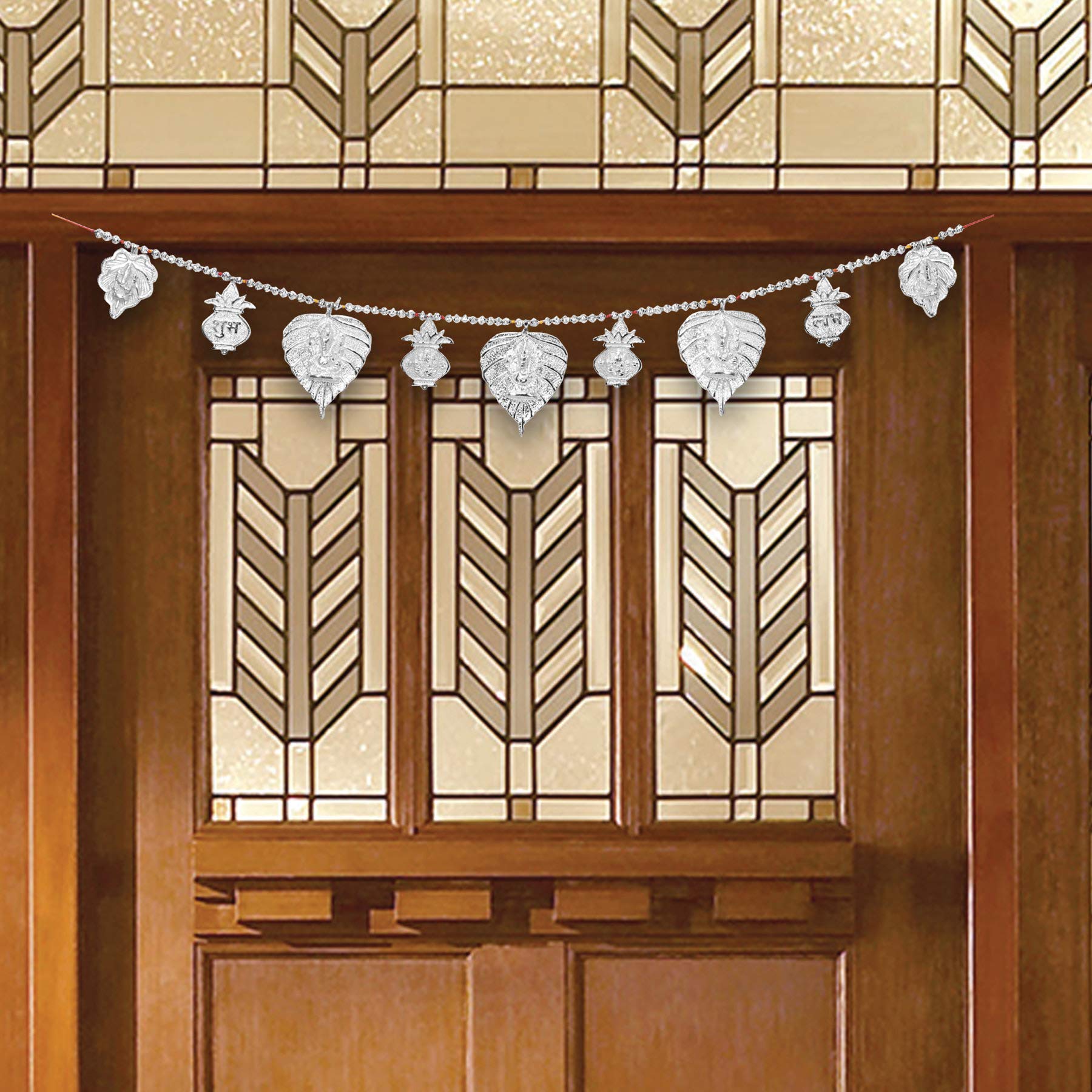 Avador Handmade Metal Toran - Traditional Indian Door Hanging for Home Decoration, Diwali, Puja & Special Occasions (Design 5) | Perfect for Festivals, Weddings & Housewarming Ceremonies