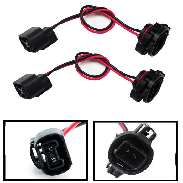 5202 H16 Extension Wire Harness Sockets for Headlights & Fog Lights - Easy Retrofit Upgrade for Car Lighting - Perfect for DIY Auto Repair & Vehicle Customization