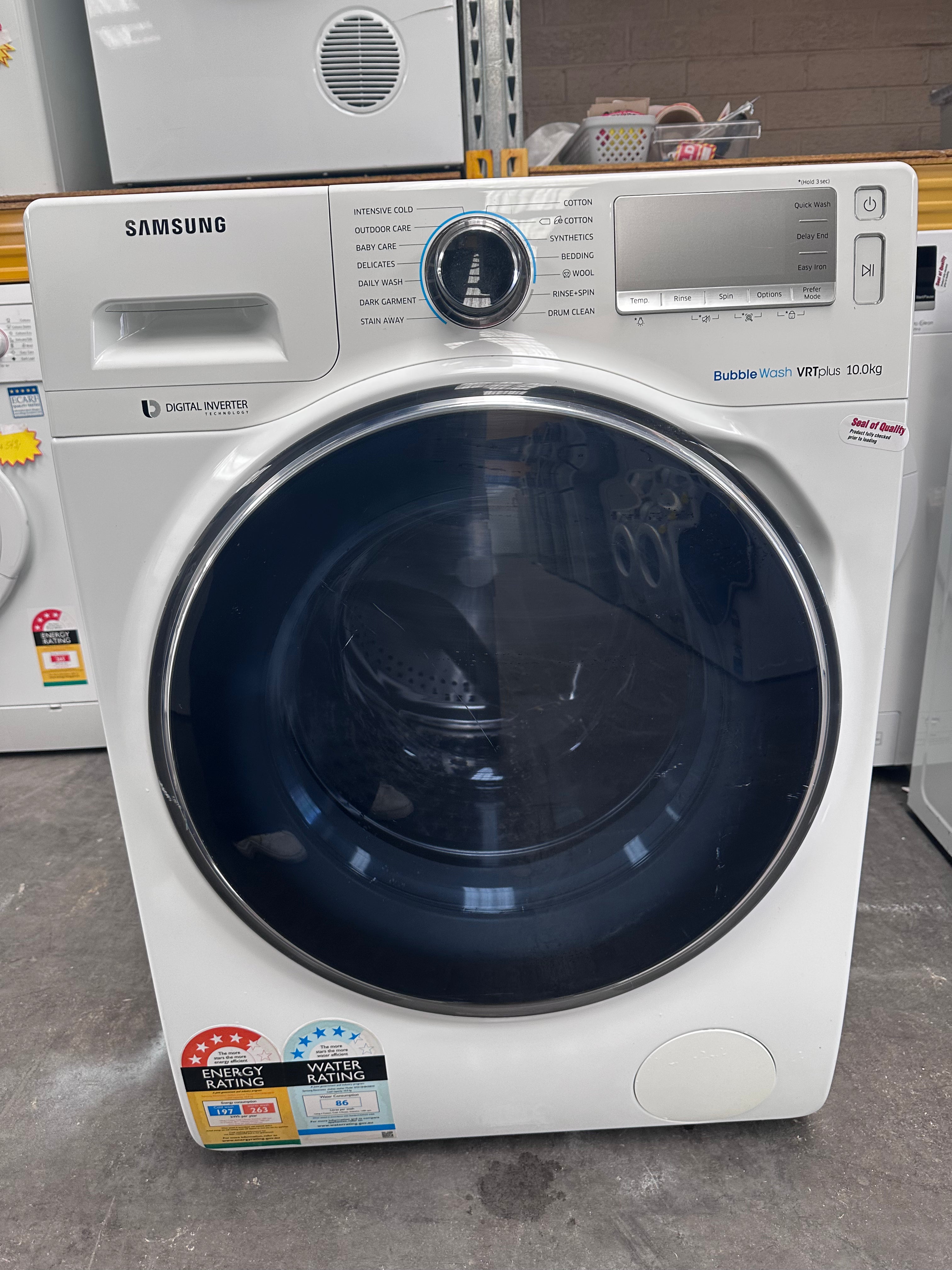 Refurbished Samsung 10kg Front Load Washing Machine with Bubble Wash - Perfect for Apartments, Small Homes & Eco-Friendly Laundry