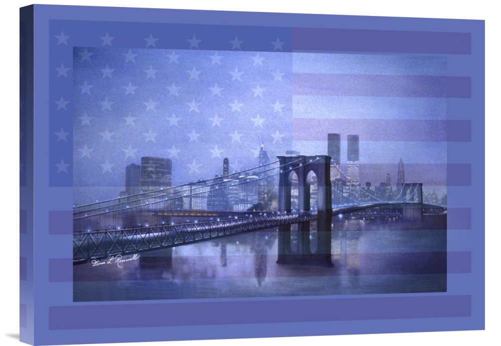 Diane Romanello America Forever Gallery Wrap Canvas Print - Premium Giclee Wall Art Decor for Living Room, Bedroom & Office | Landscape Painting Home Decor