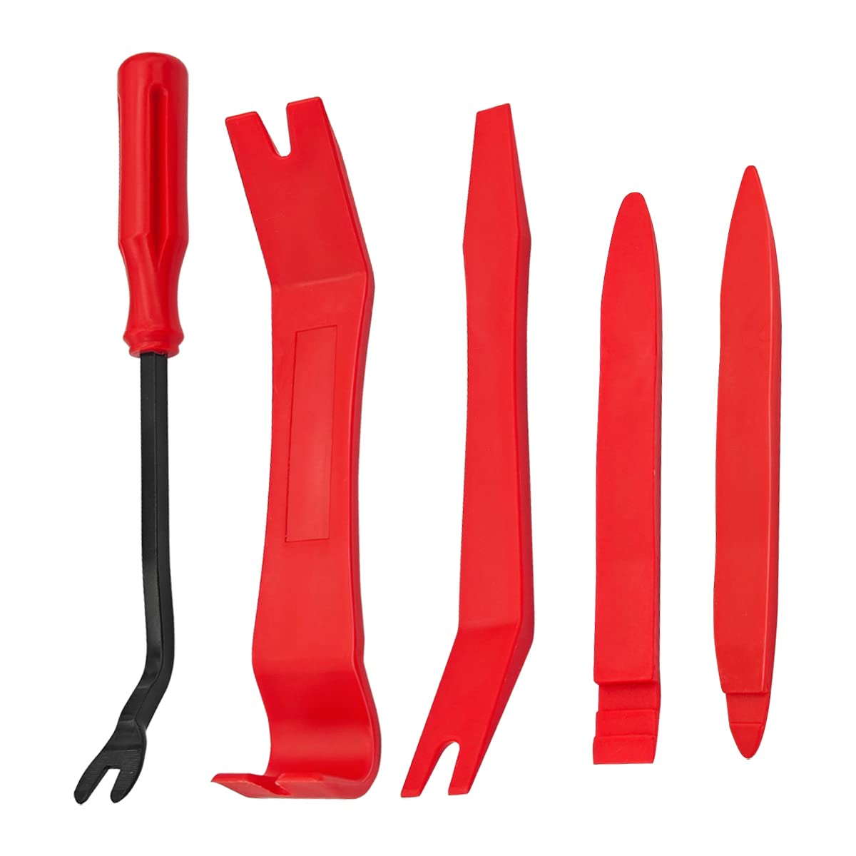 5-Piece Car Trim Removal Tool Kit - Plastic Pry Tools for Auto Panel, Door & Window Clips - Fastener Remover Set for Dashboard, Radio & Audio Installation - Essential Vehicle Interior Repair Tools for DIY & Professional Mechanics