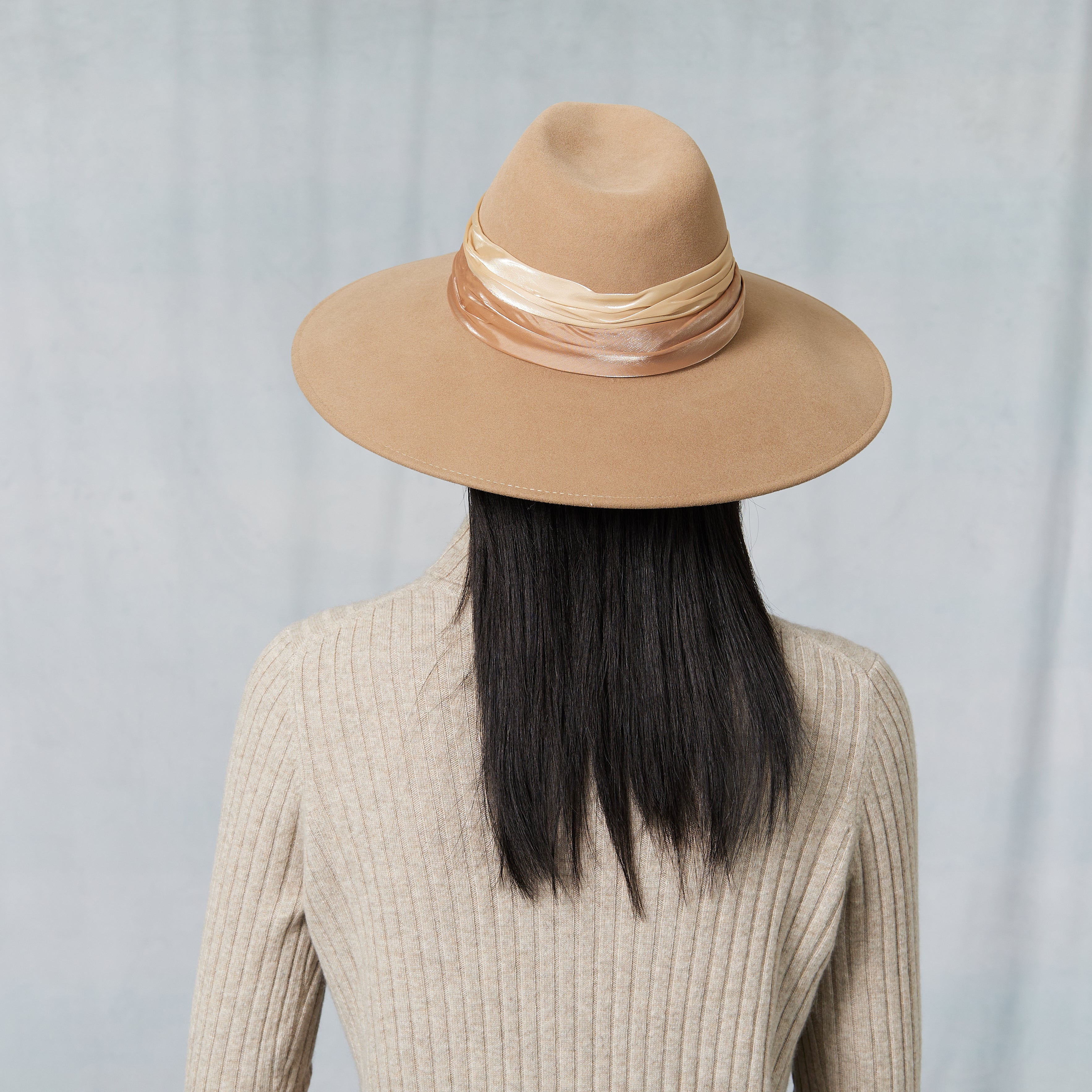 Stylish Emmanuelle Wool Felt Fedora Hat for Women - Classic Wide Brim Winter Fashion Hat - Perfect for Outdoor Activities, Travel, and Daily Wear