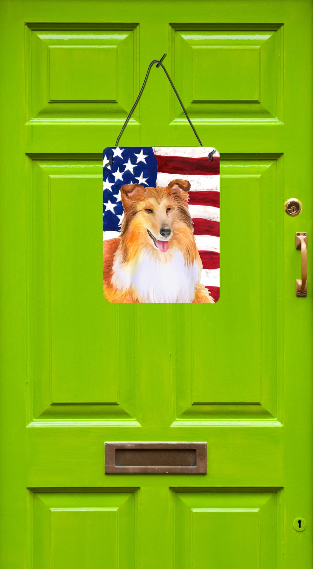 Patriotic Sheltie Dog Wall Decor - 12x16 Aluminum Metal Sign for Kitchen, Bar, Bathroom & Front Door - Rustic Home Decor Plaque - Perfect for Farmhouse, Country & Pet Lover's Housewarming Gift
