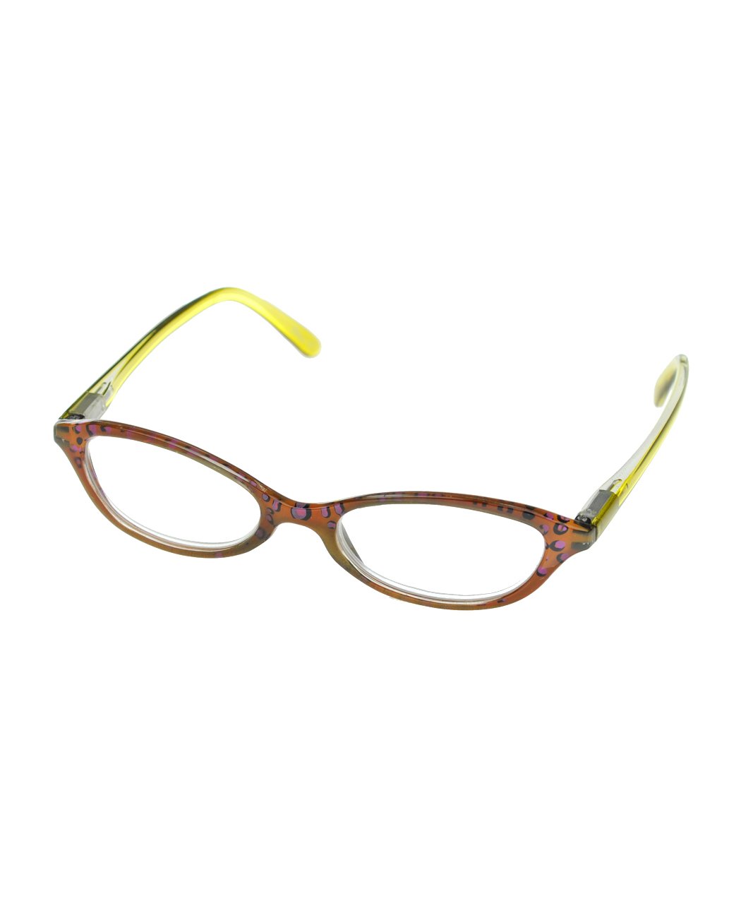 NYFASHION101 Solid Color Oval Reading Glasses for Women & Men - Fashionable Arm Bubble Design for Daily Use