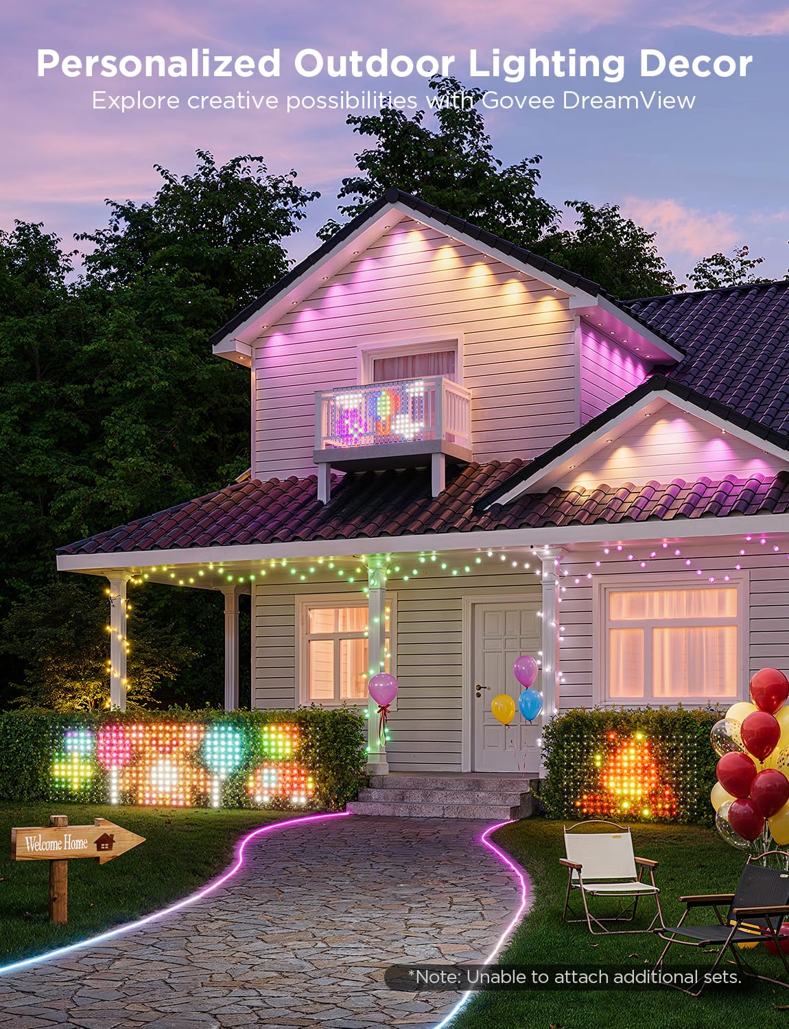 Govee Outdoor RGBIC Smart Net Lights - 2.8 × 9.4ft 480 LEDs with DIY Functions, 64 Lighting Modes, IP65 Waterproof for Bush, Patio, Garden Decor - Alexa & Google Assistant Compatible (Green Wire) - Perfect for Christmas, Halloween, Parties & Outdoor Events