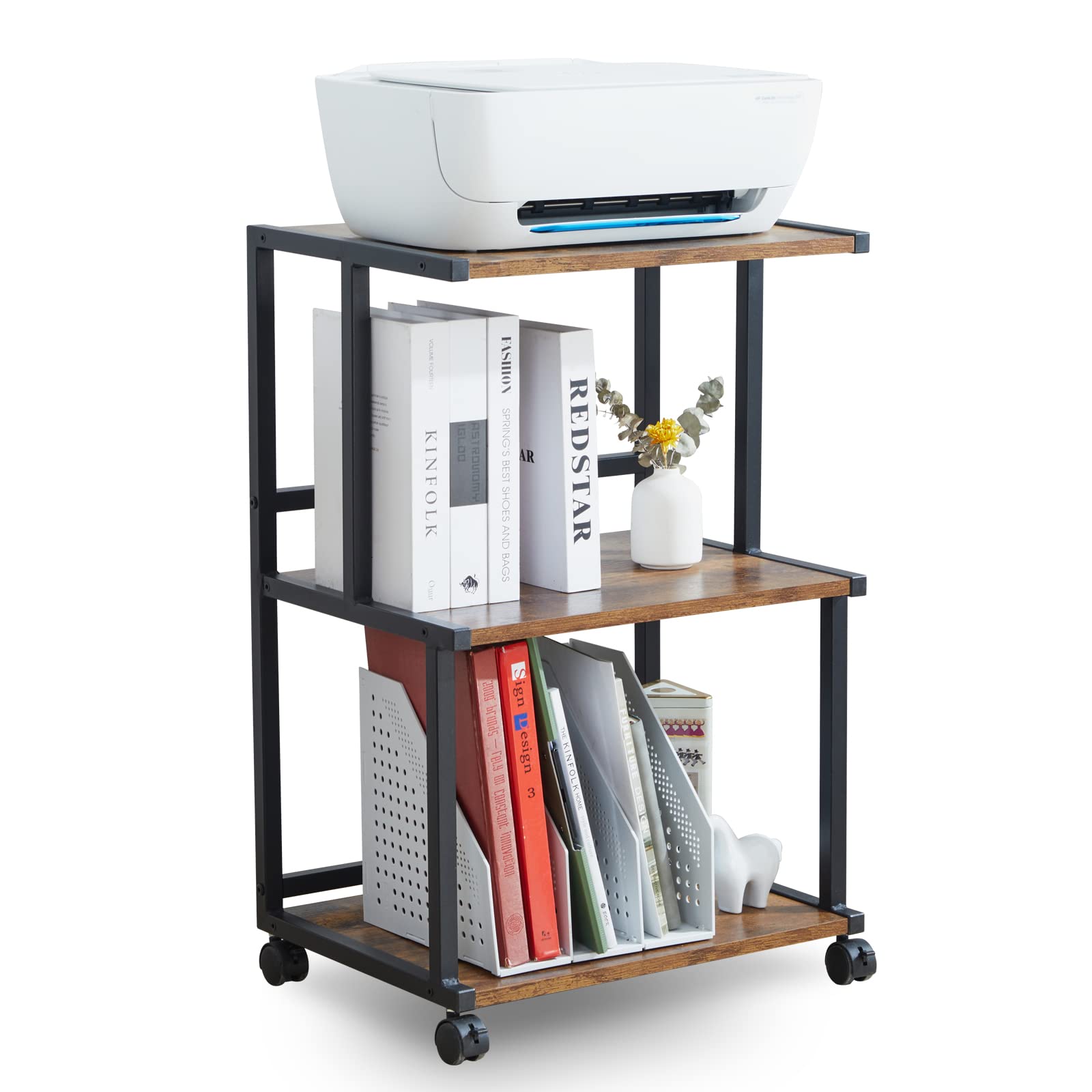 3-Tier Under Desk Printer Stand - Space-Saving Desktop Printer Shelf for Home & Office Organization | Perfect for Printers, Scanners & Office Supplies