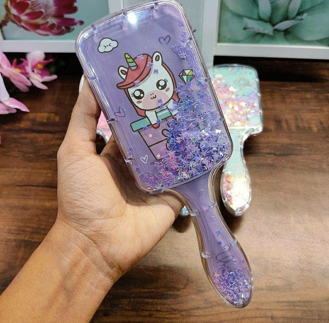 TERA 13 Unicorn Hair Comb Set for Girls (2 Pcs) - Kids Hair Brush for Styling, Party Favors, Birthday Gifts & Kanjak Pooja - Perfect for Birthday Parties, School Events & Special Occasions