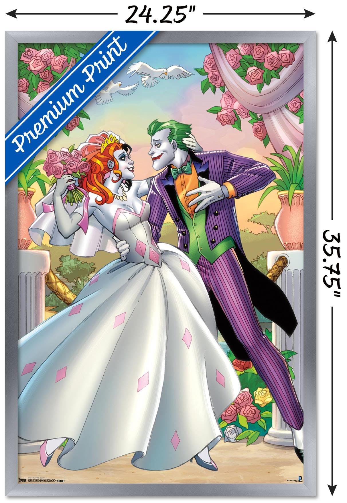 DC Comics Harley Quinn Romance Wall Poster - 22.375