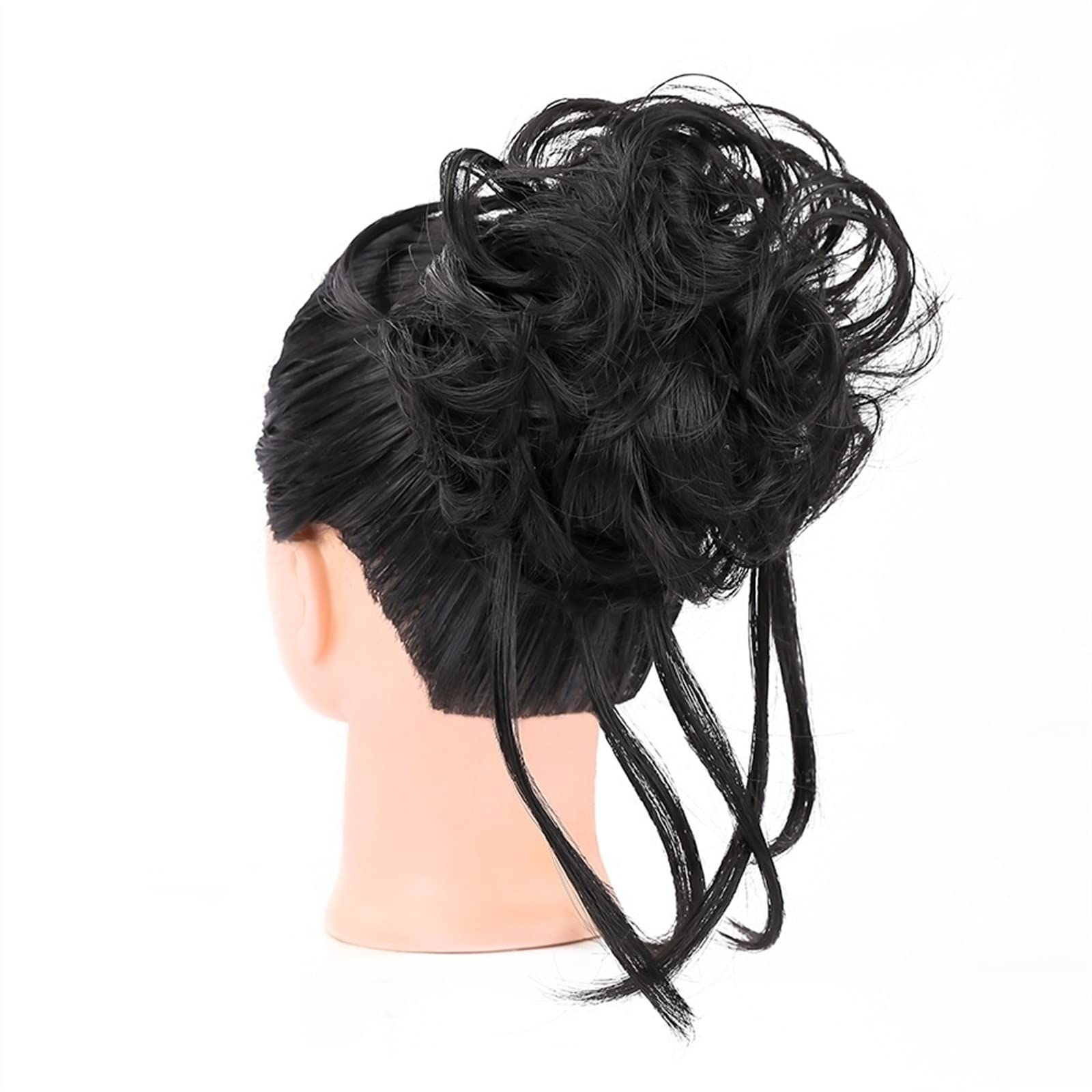 Messy Bun Hair Piece for Women - Synthetic Long Tousled Hair Bun Extensions | Wavy Ponytail Hairpieces with Elastic Band | Perfect for Chignon, Updos & Everyday Hairstyles