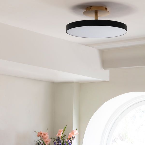 Asteria Up Modern LED Ceiling Lamp - Dimmable Flush Mount Light Fixture for Living Room, Bedroom, and Kitchen