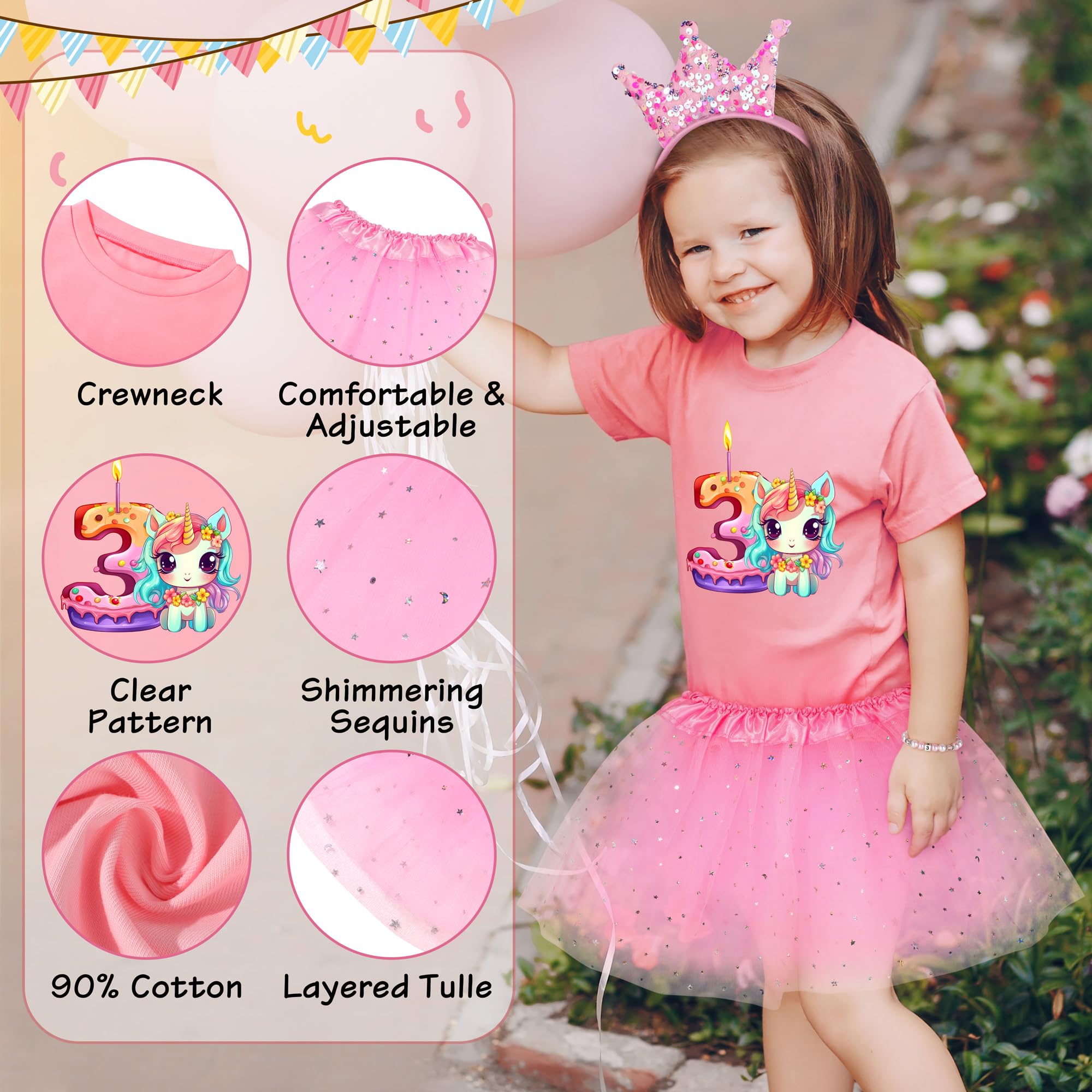 Best Birthday Gifts for 2 3 4 Year Old Girls - Cute Dresses & Party Decorations | Perfect for Birthday Parties, Dress-Up Play & Special Celebrations