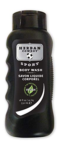 Herban Cowboy Sport Body Wash for Men - 18 Ounce Natural & Refreshing Shower Gel - Perfect for Post-Workout, Gym & Active Lifestyle