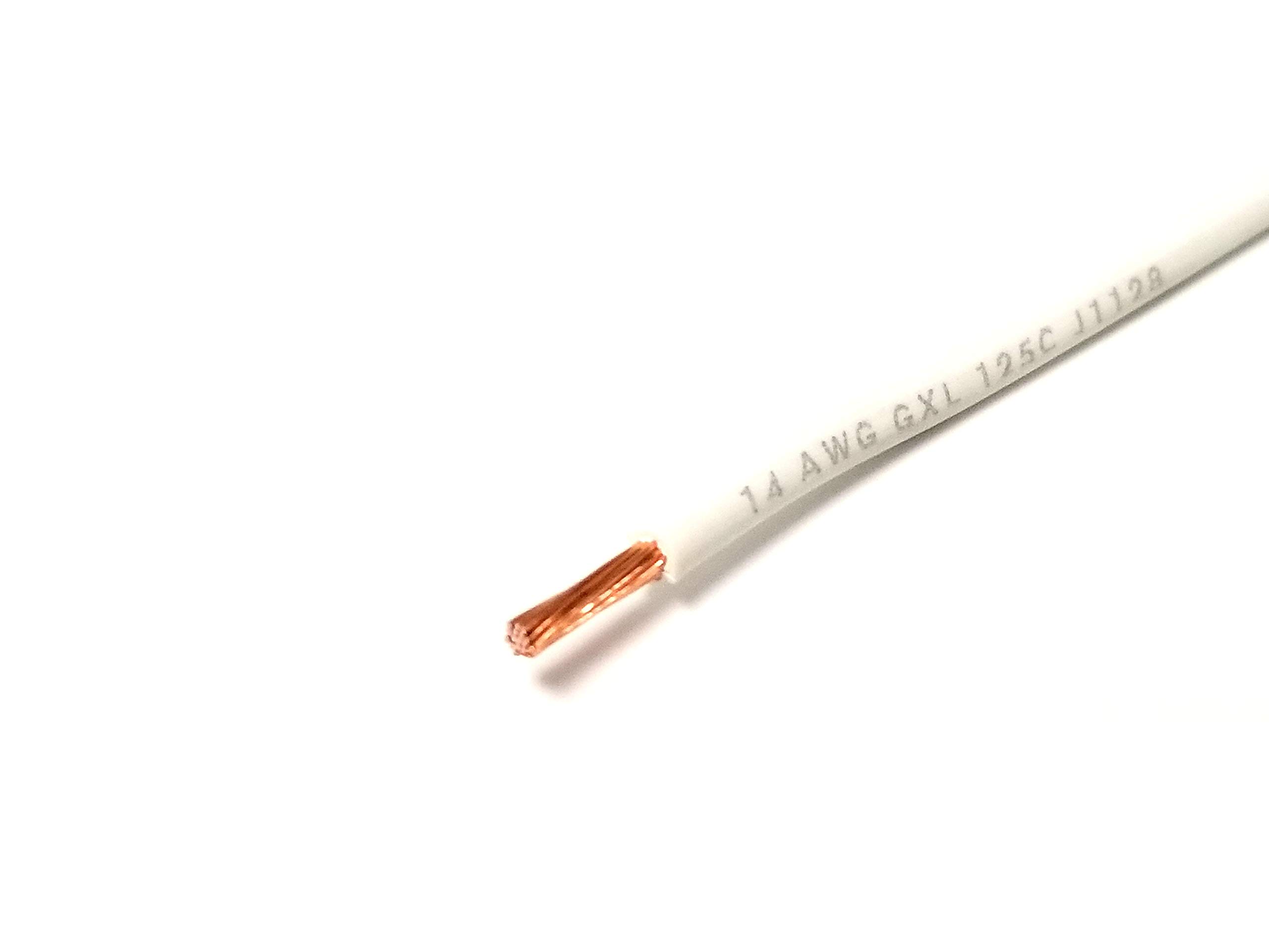 14 AWG GXL Automotive Wire - High Temperature Stranded Copper Wire (8 Colors, Legend Print, 25ft Coil) - AC/DC Power Supply - Made in USA - Perfect for Car Audio, Wiring Harnesses & Electrical Repairs