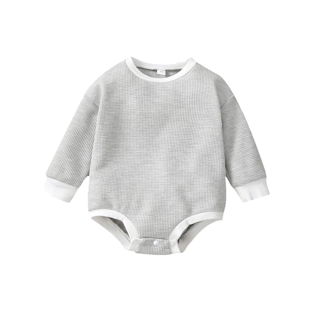 Douhoow Baby Romper - Soft Knit Waffle Long Sleeve Bodysuit for Newborn Girls & Boys | Cozy Fall & Autumn Outfit for Playdates & Family Photos