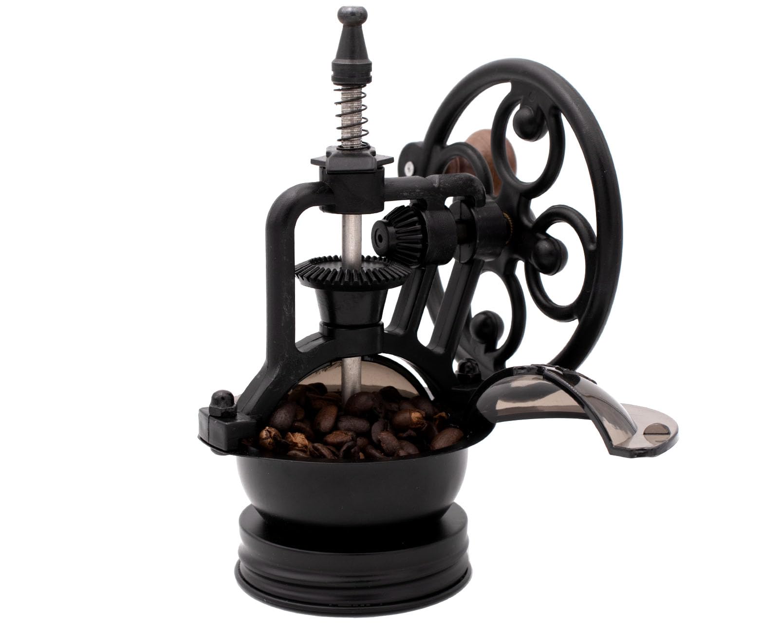 Vintage Style Manual Coffee Grinder - Adjustable Ceramic Burr Mill for Regular Mouth Mason Jars - Perfect for Home Brewing, Camping & Gifts