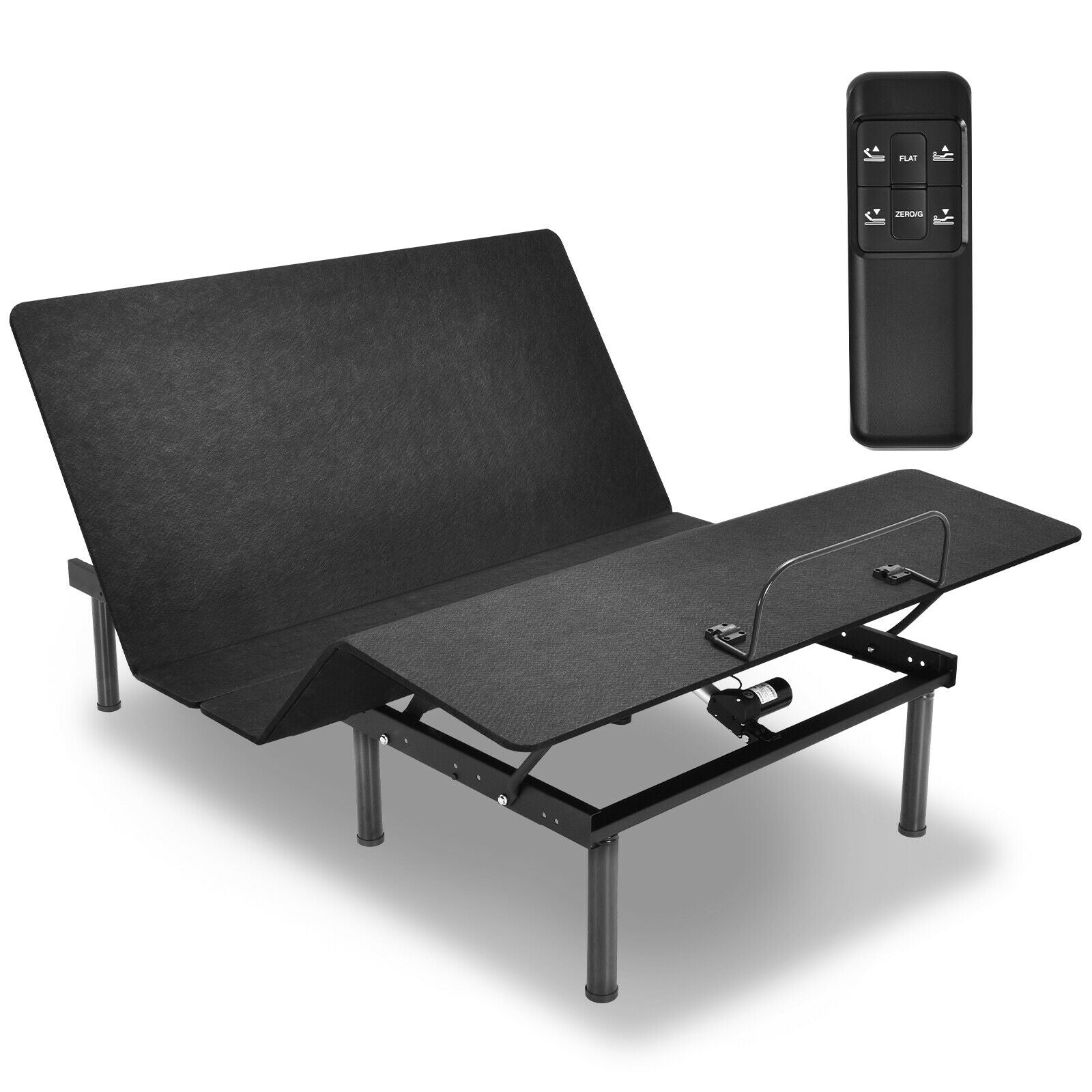 Costway Queen Size Adjustable Bed Base Frame with Wireless Remote Control - Ergonomic Support for Reading, Watching TV & Sleeping