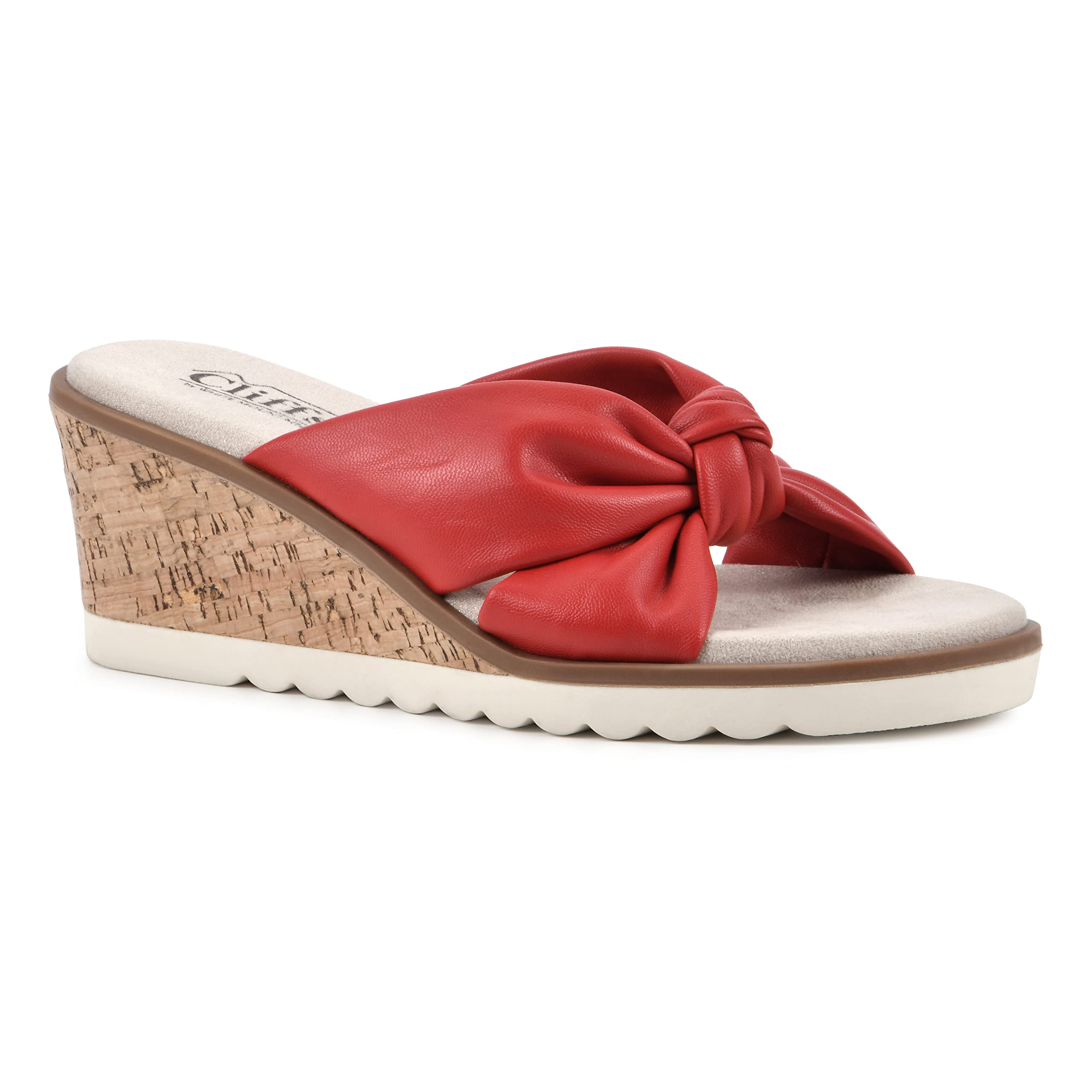White Mountain Adrielle Women's Wedge Sandals - Comfortable Summer Walking Shoes