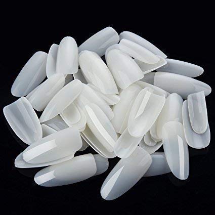 SL-Artificial Nails with Glue - 10 Different Sizes Fake Nails for Girls, Natural Look Press-On Nails - Perfect for Parties, Weddings, and Daily Wear