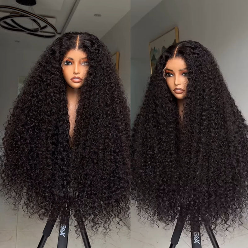 15A Grade Small Curly Human Hair Wig - Eullair Double Drawn with Full Ends Transparent HD Lace Frontal Wigs for Women | Natural Look for Daily Wear, Parties & Special Occasions