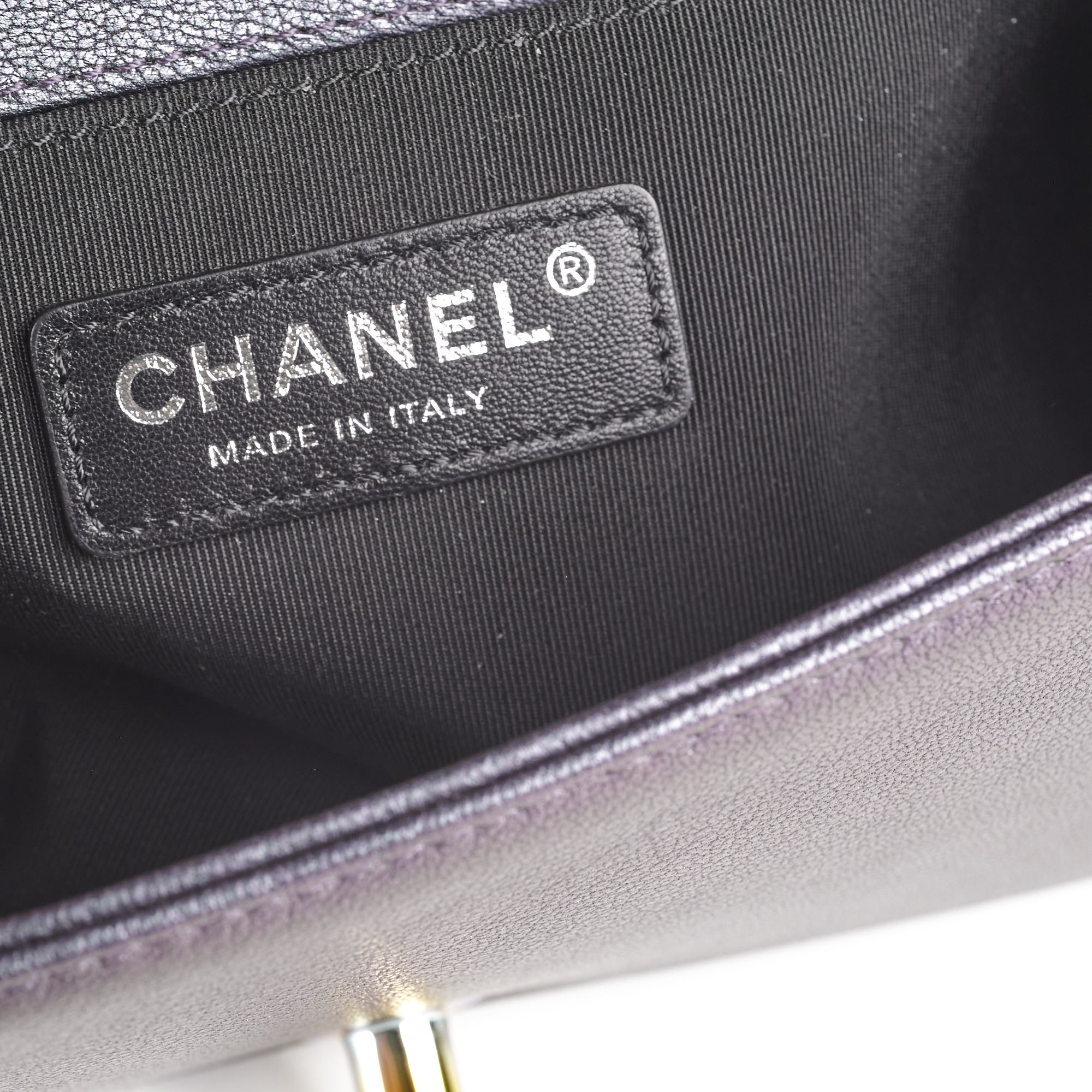 Chanel Small Boy Bag Mermaid Purple Iridescent Leather Crossbody Bag - 21 Series Luxury Handbag for Women, Perfect for Parties, Dating & Special Occasions