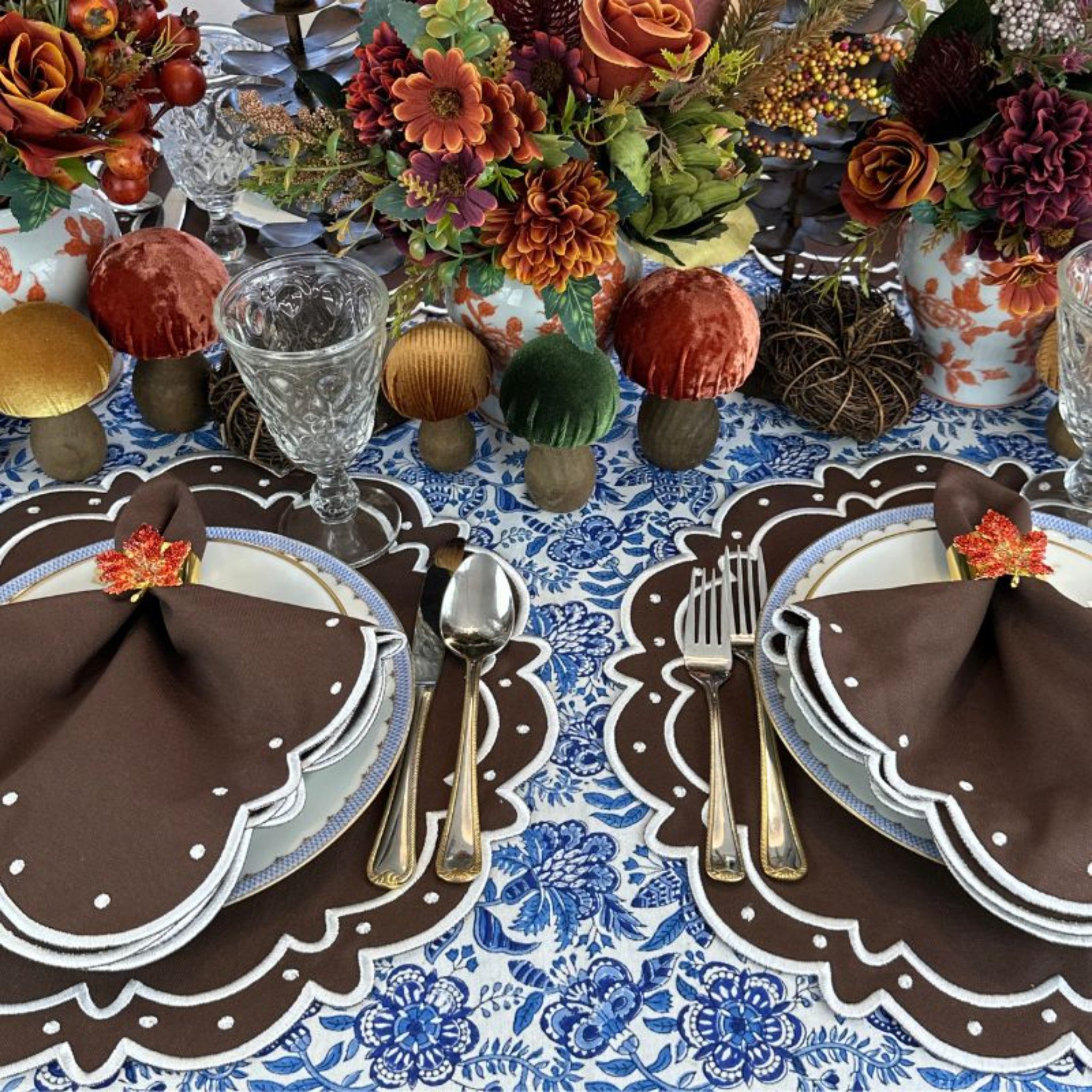 Premium Dark Cocoa Ava Placemats Set of 4 - Waterproof & Heat-Resistant Table Mats for Dining, Kitchen, and Party Decor - Elegant Home & Restaurant Tableware Accessories